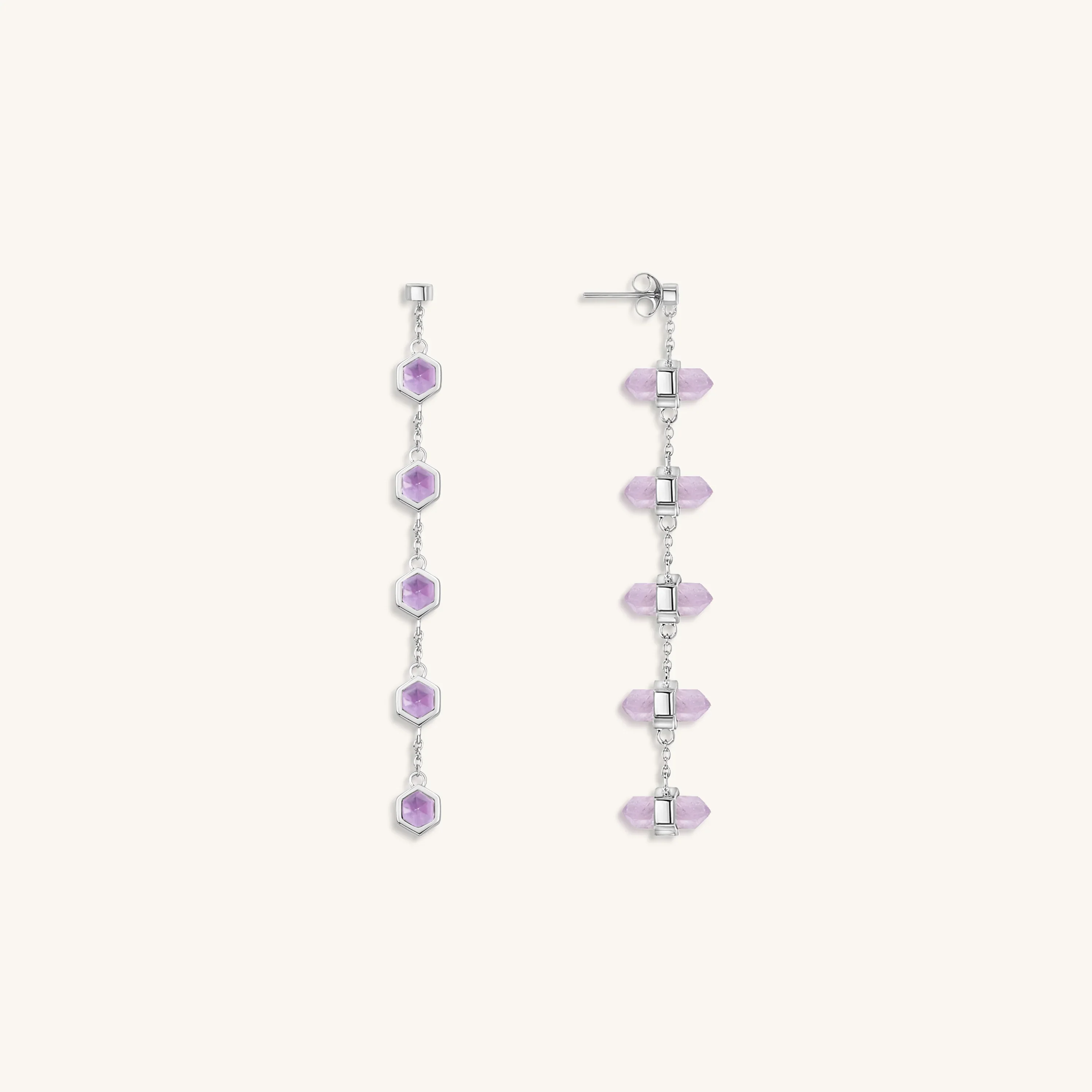 Overall Wellbeing - Amethyst Earrings - Image 4