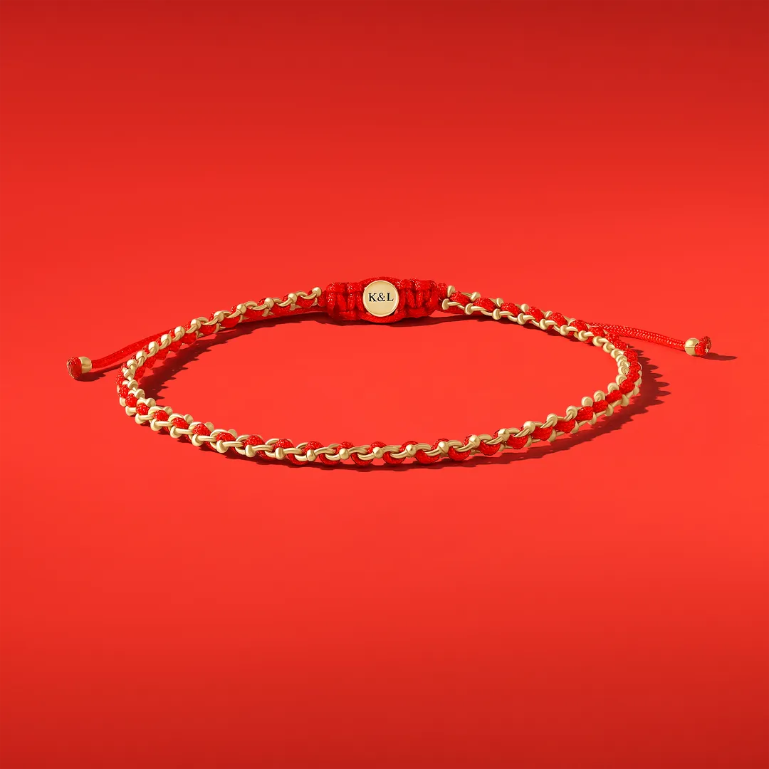 Path of Fortune Red Drawstring Bracelet