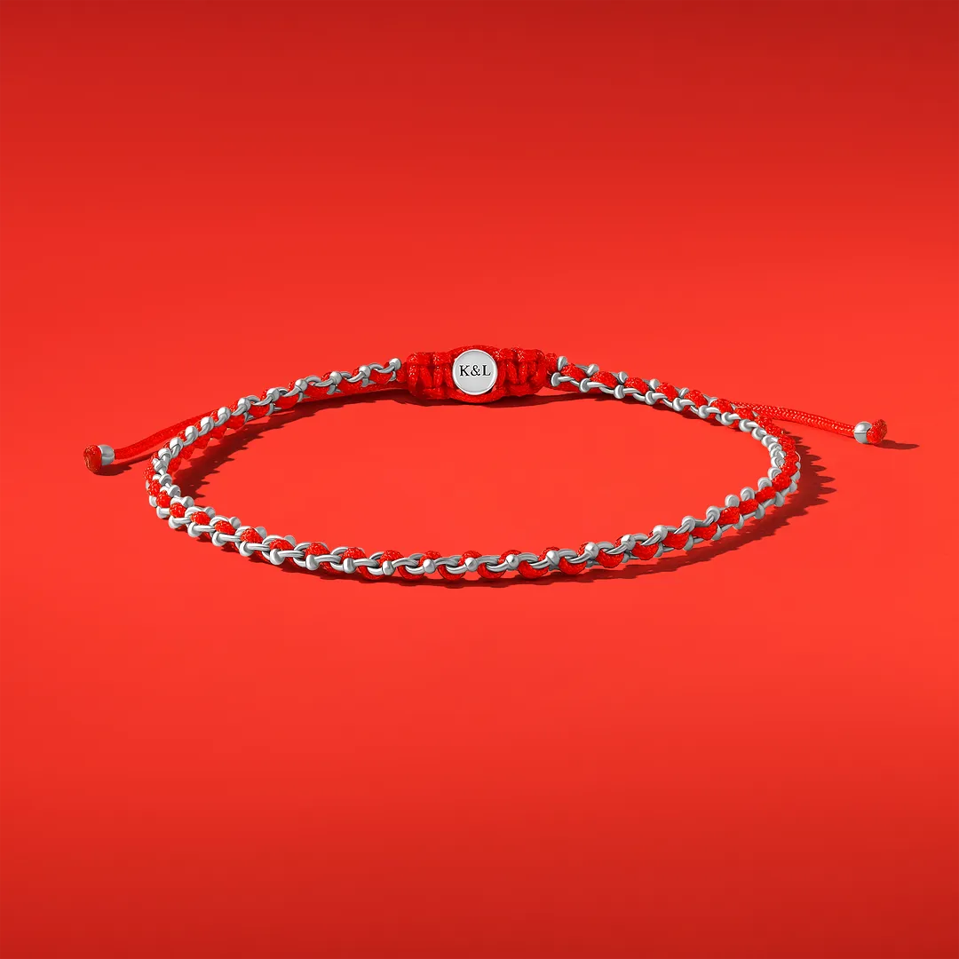 Path of Fortune Red Drawstring Bracelet - Image 2