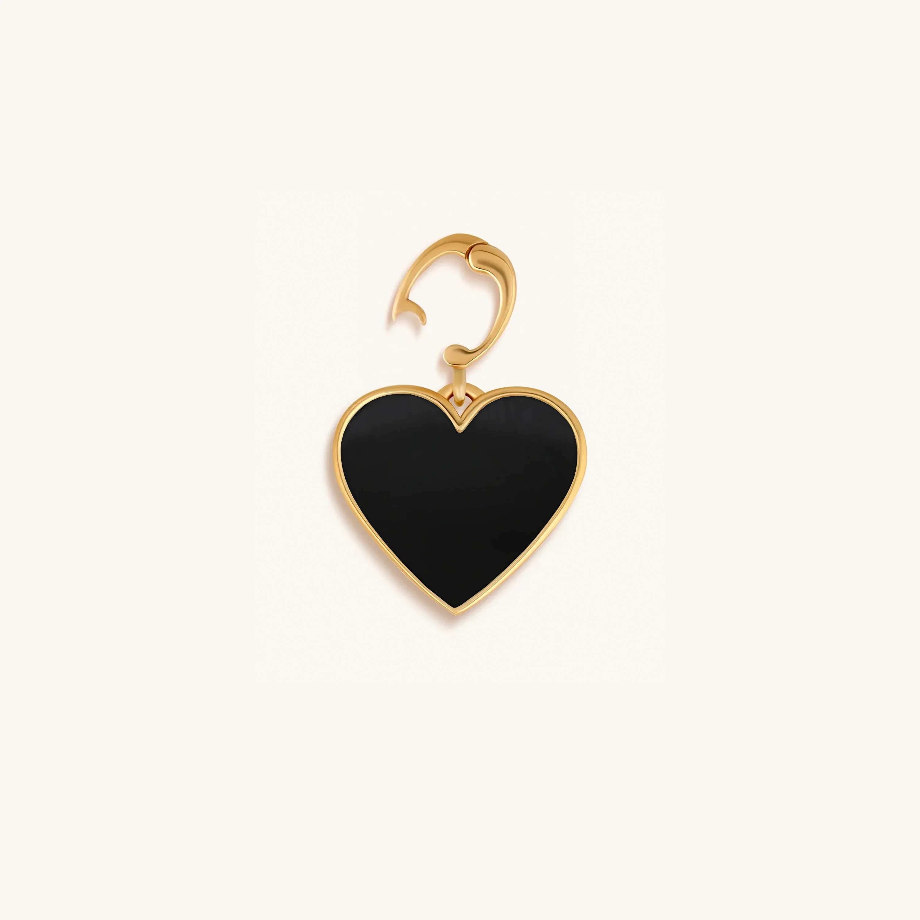 Peace and Stability Onyx Heart Engravable Charm - Image 4