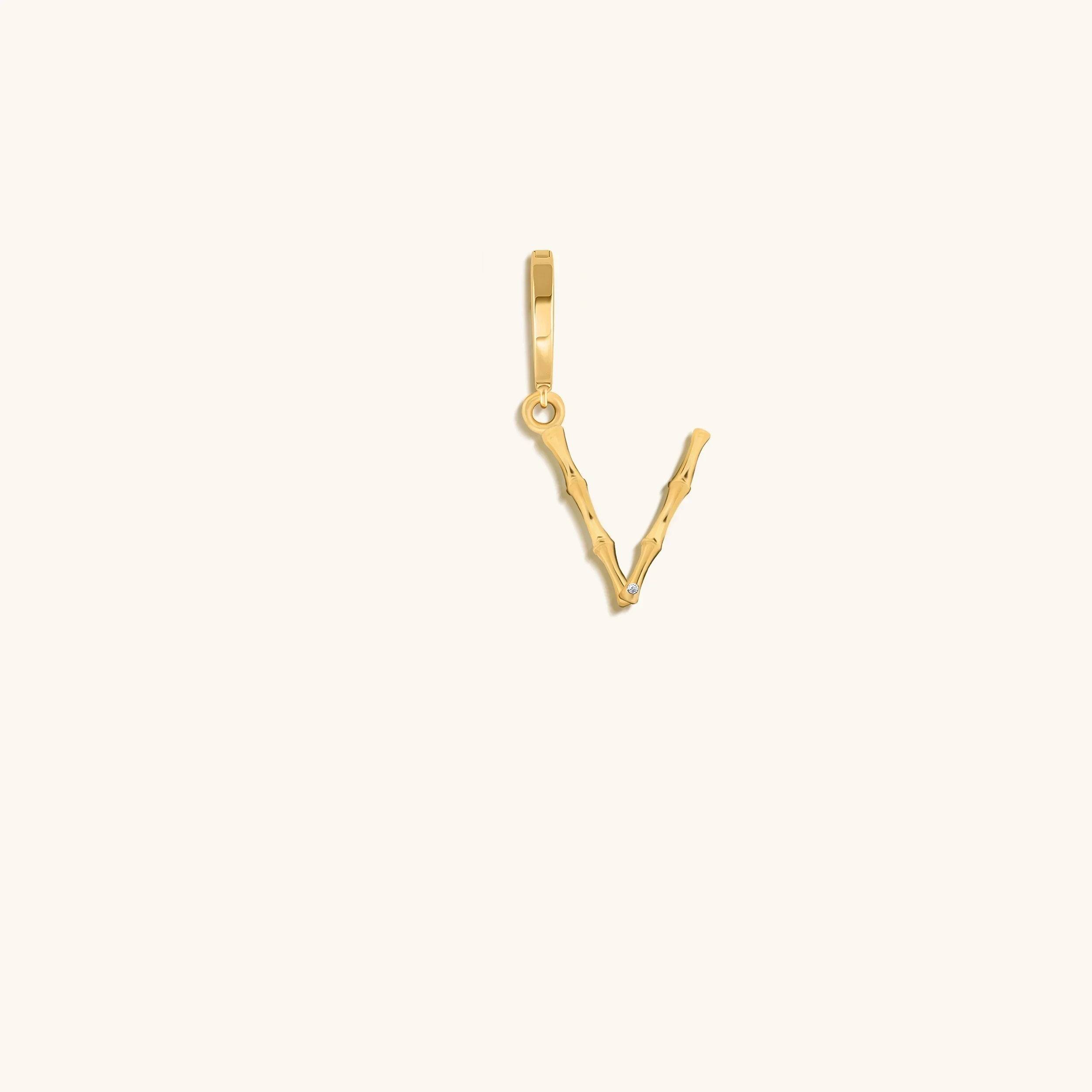 Peaceful Admiration Bamboo Initial Gold Charms - Image 24