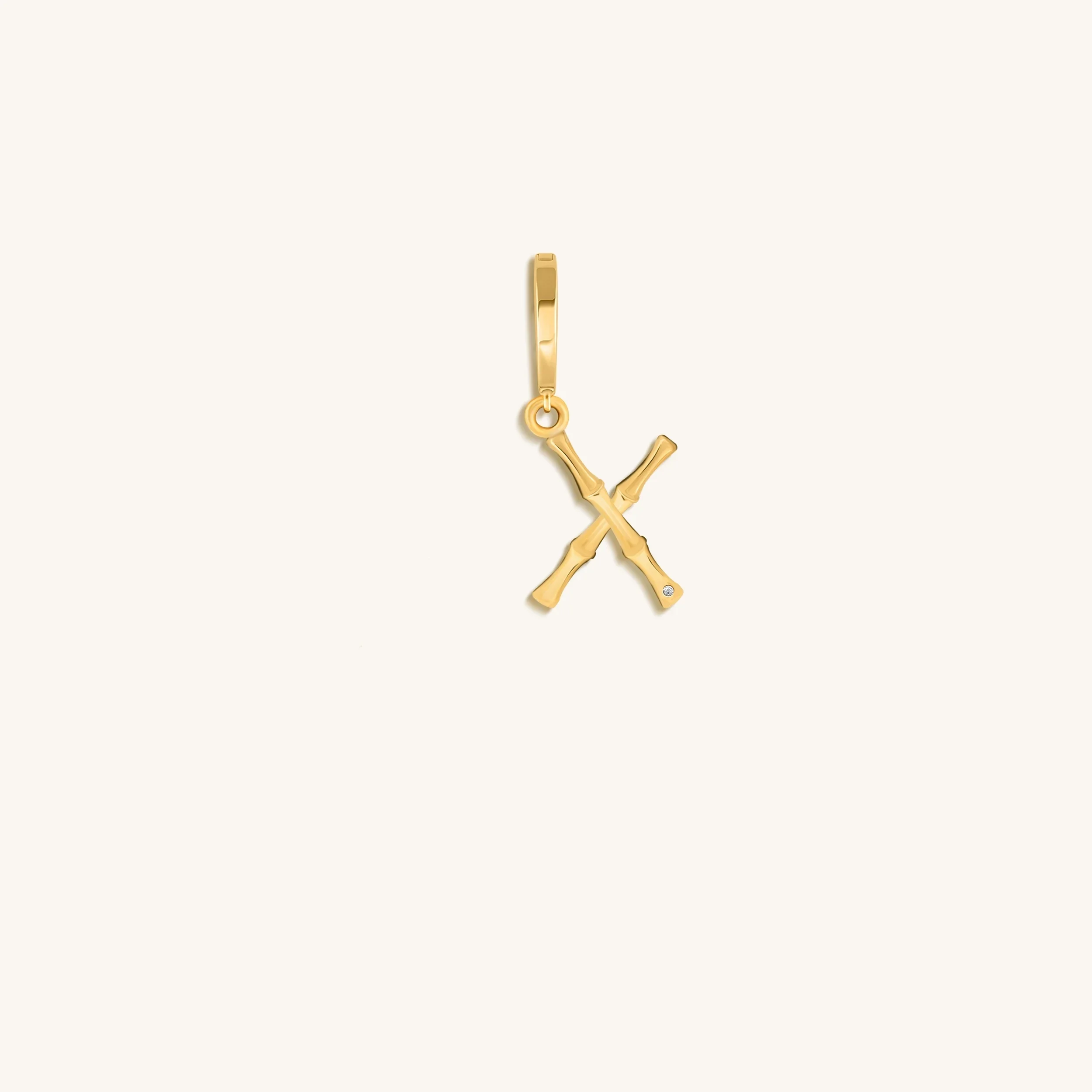 Peaceful Admiration Bamboo Initial Gold Charms - Image 26