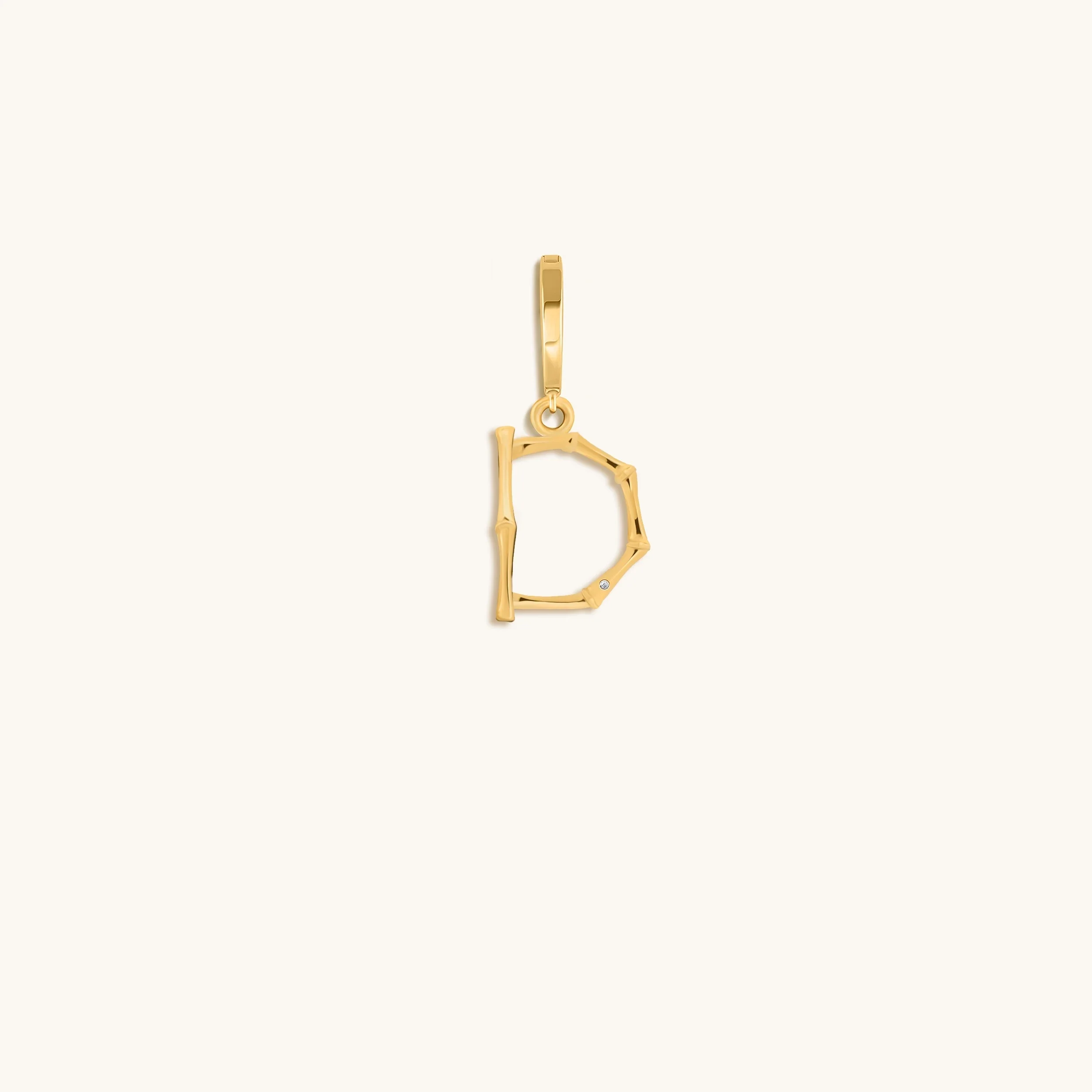 Peaceful Admiration Bamboo Initial Gold Charms - Image 6