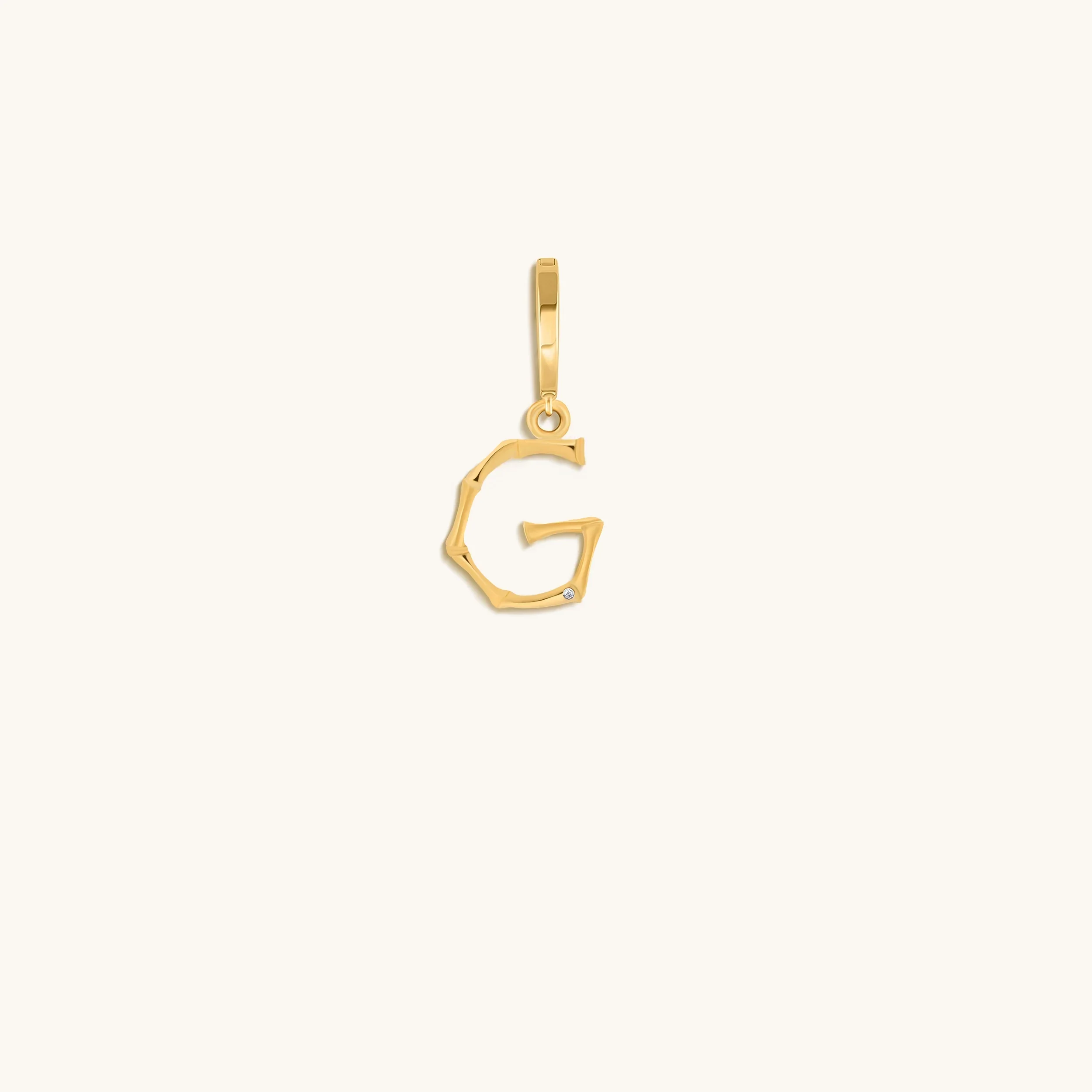 Peaceful Admiration Bamboo Initial Gold Charms - Image 9
