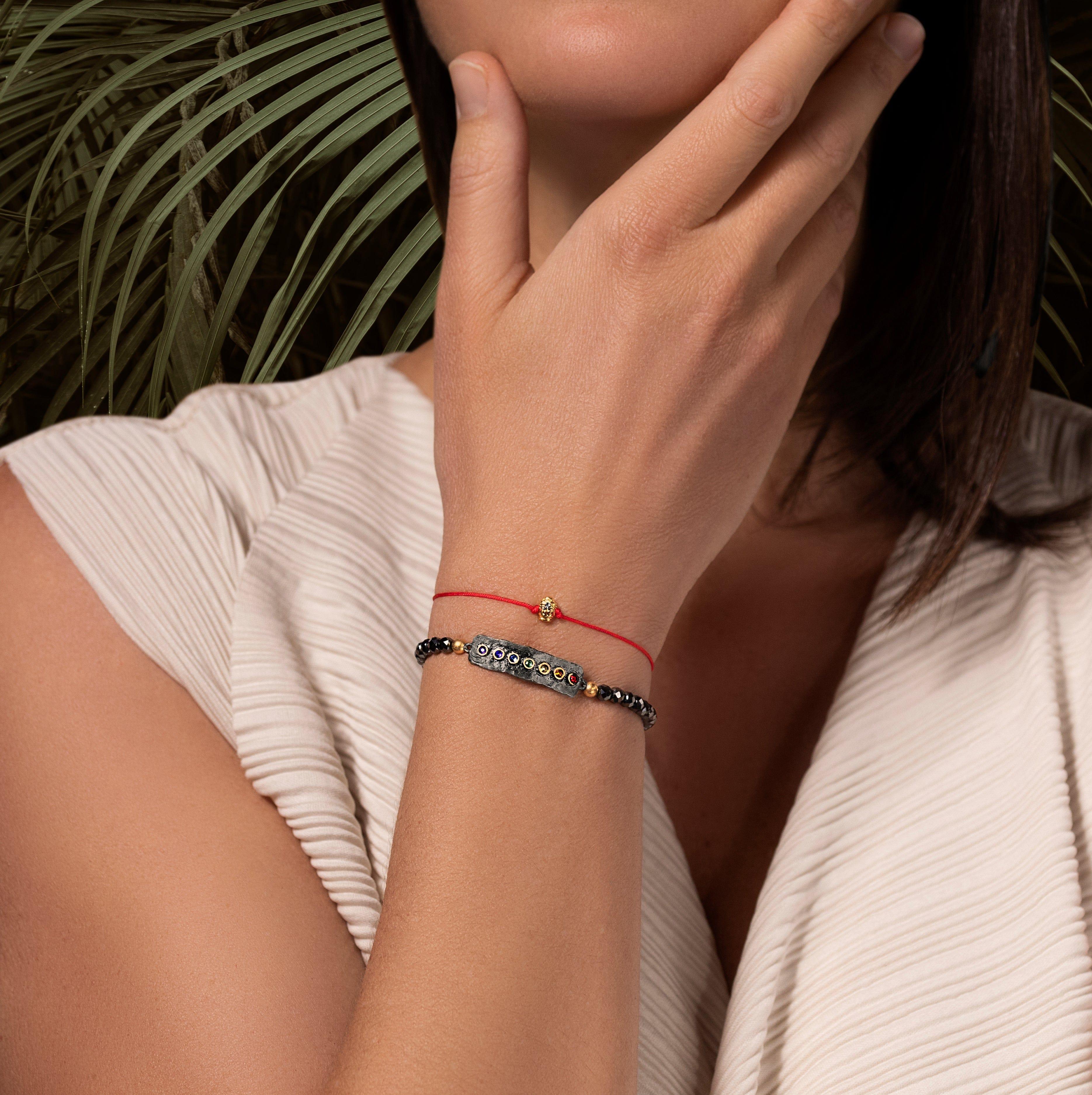 Peaceful Harmony - Swarovski Crystal Hematite Chakra Bracelet - Image 2