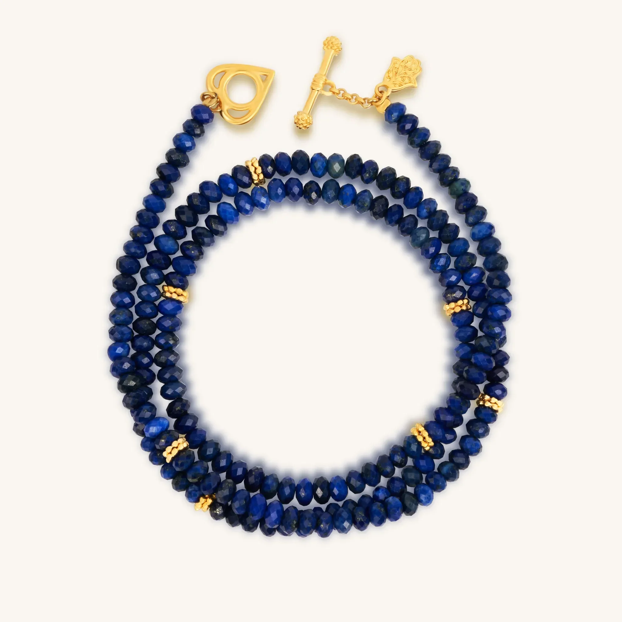 Peaceful Heart Lapis Lazuli Wrap Bracelet - Image 4