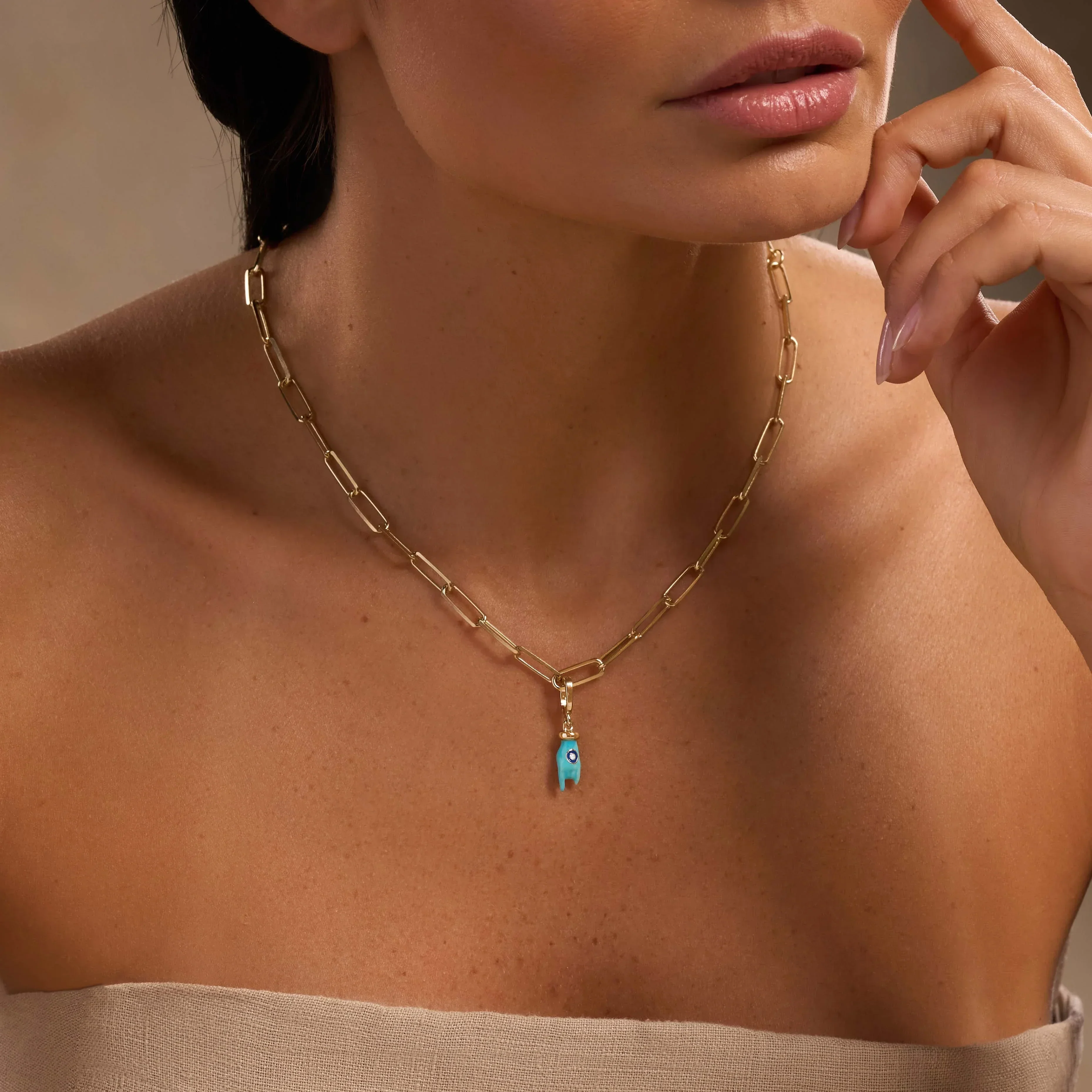 Peaceful Intentions Diamond Mal di Occhio Charm - Image 2