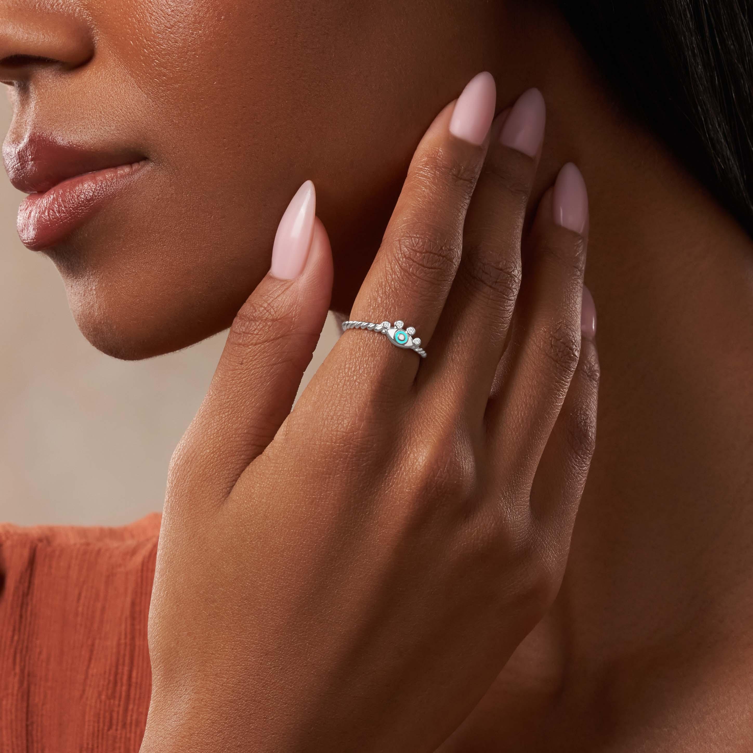 Peaceful Perception - Evil Eye Ring - Image 2
