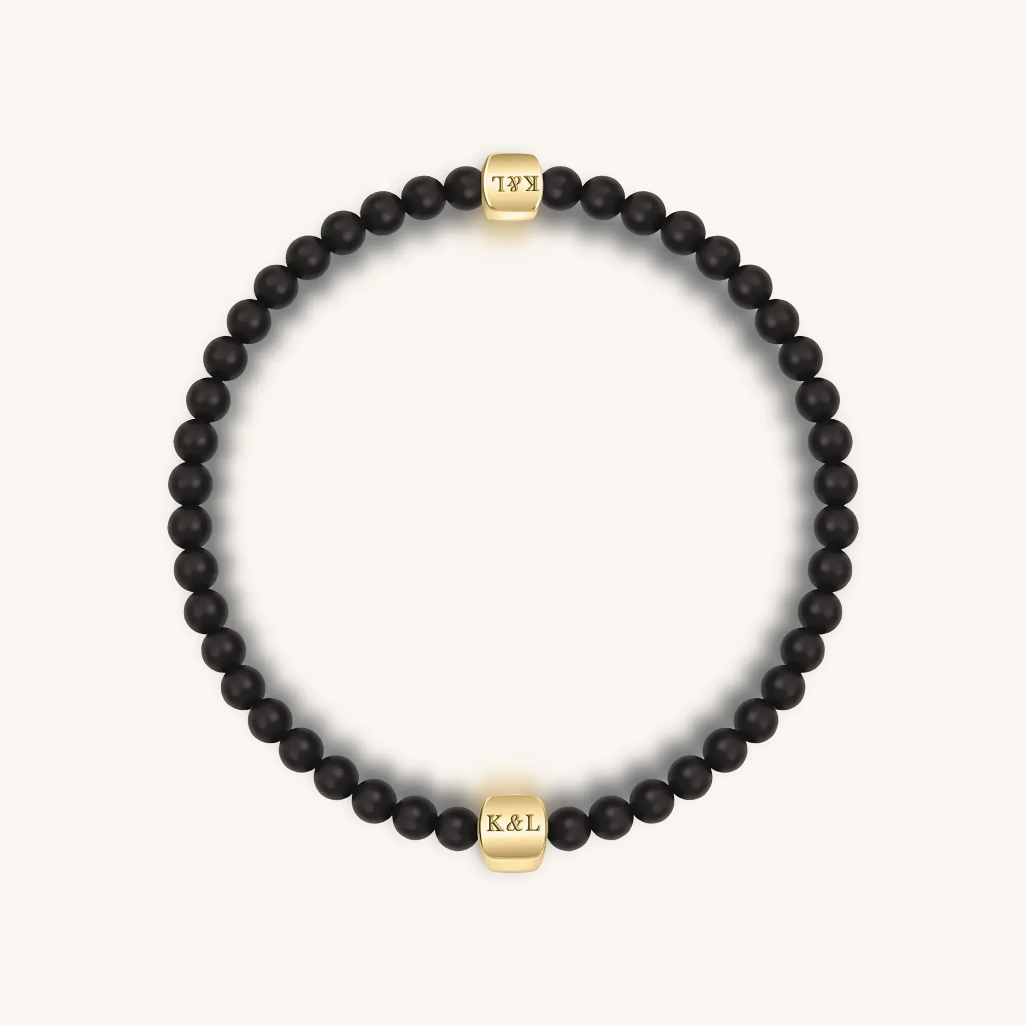 Peaceful Progress - Matte Onyx Evil Eye Hamsa Bracelet - Image 4