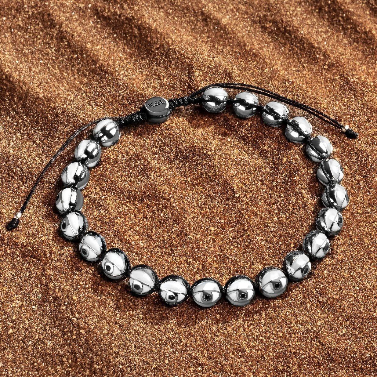 Peaceful Protector - Enamel Evil Eye Charm Bracelet