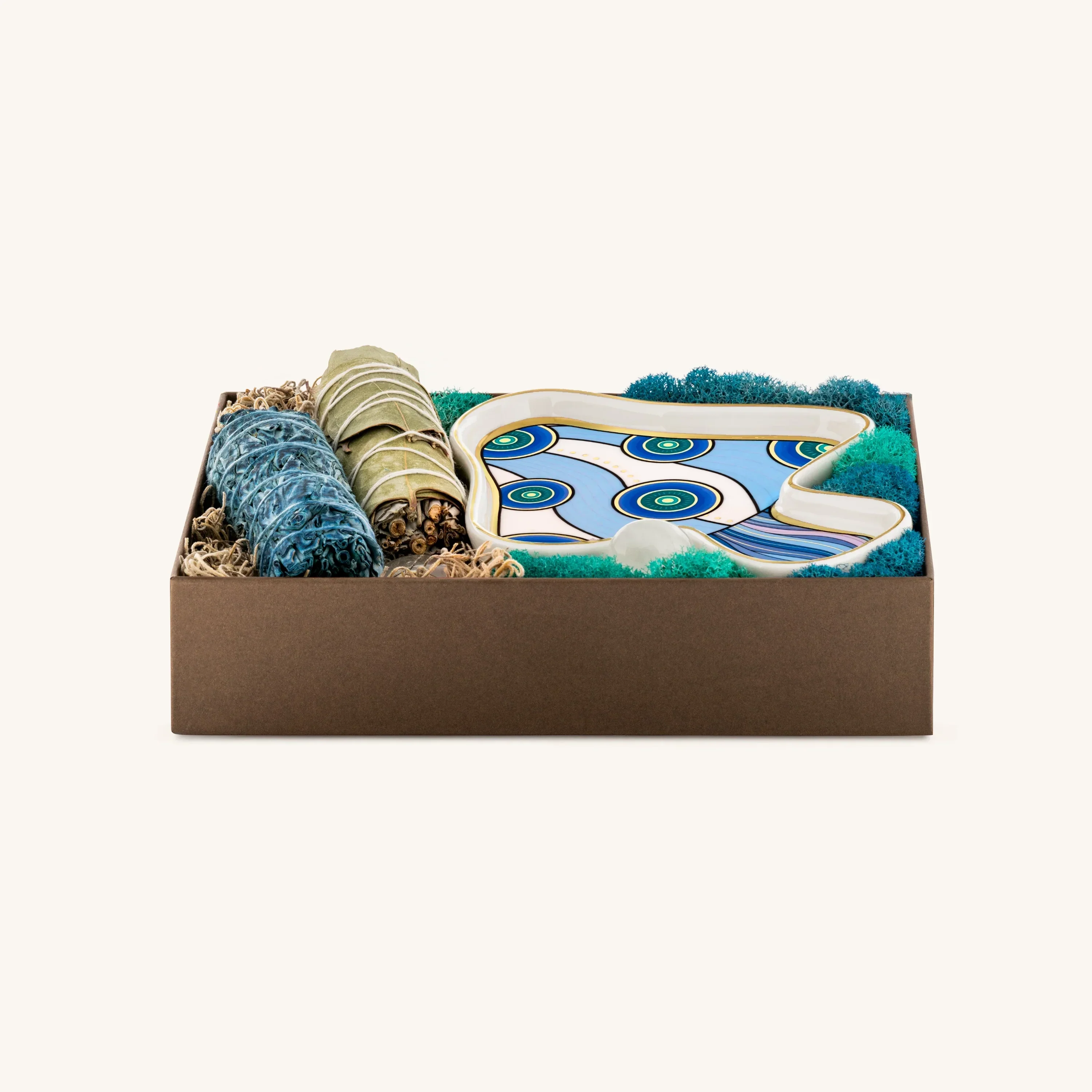 Peacefully Focused Blue Mushroom Eucalyptus and Nag Champa Sage Box - Image 3