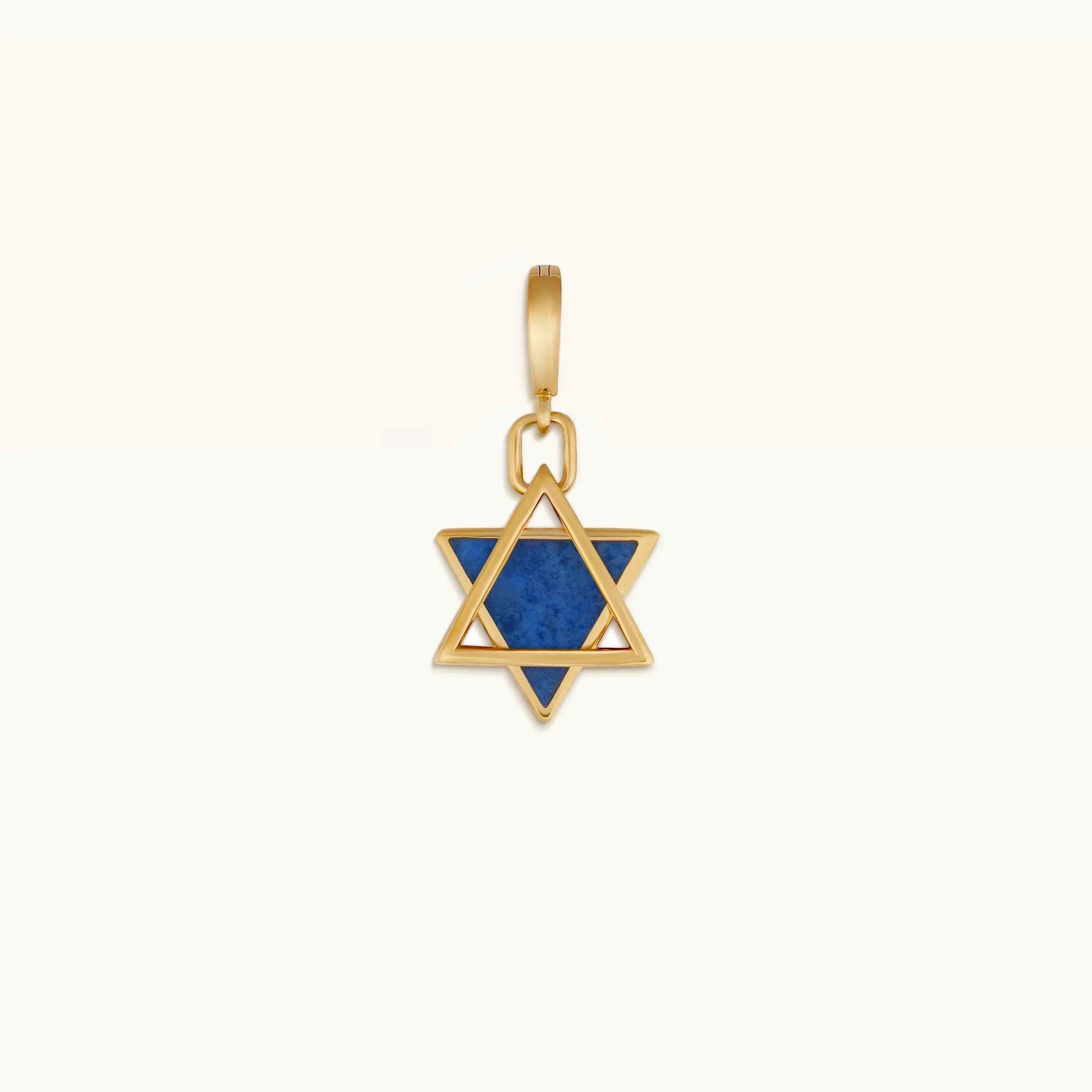 Perceptive Wisdom Lapis Lazuli Star of David Gold Pendant