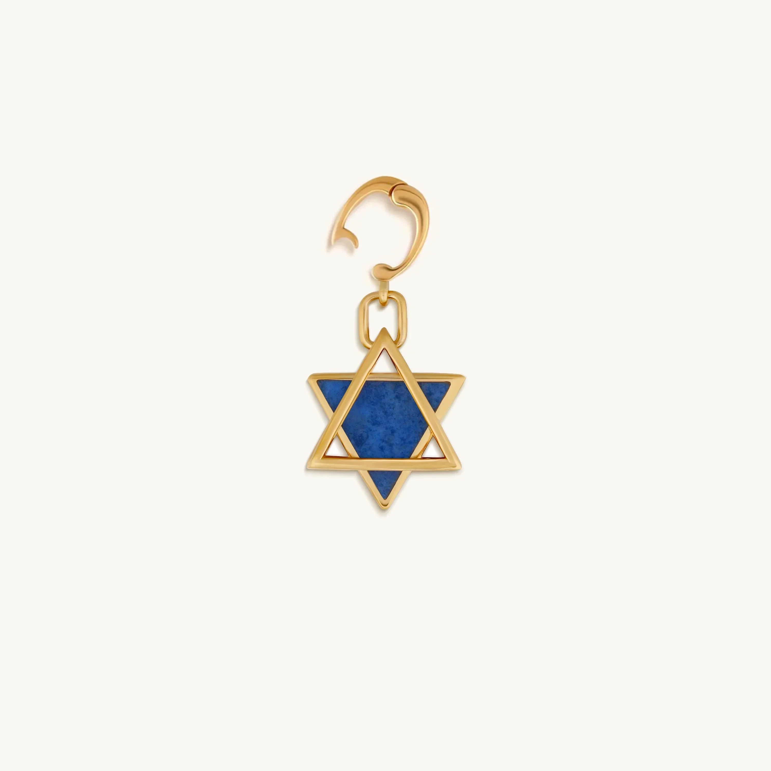 Perceptive Wisdom Lapis Lazuli Star of David Gold Pendant - Image 4