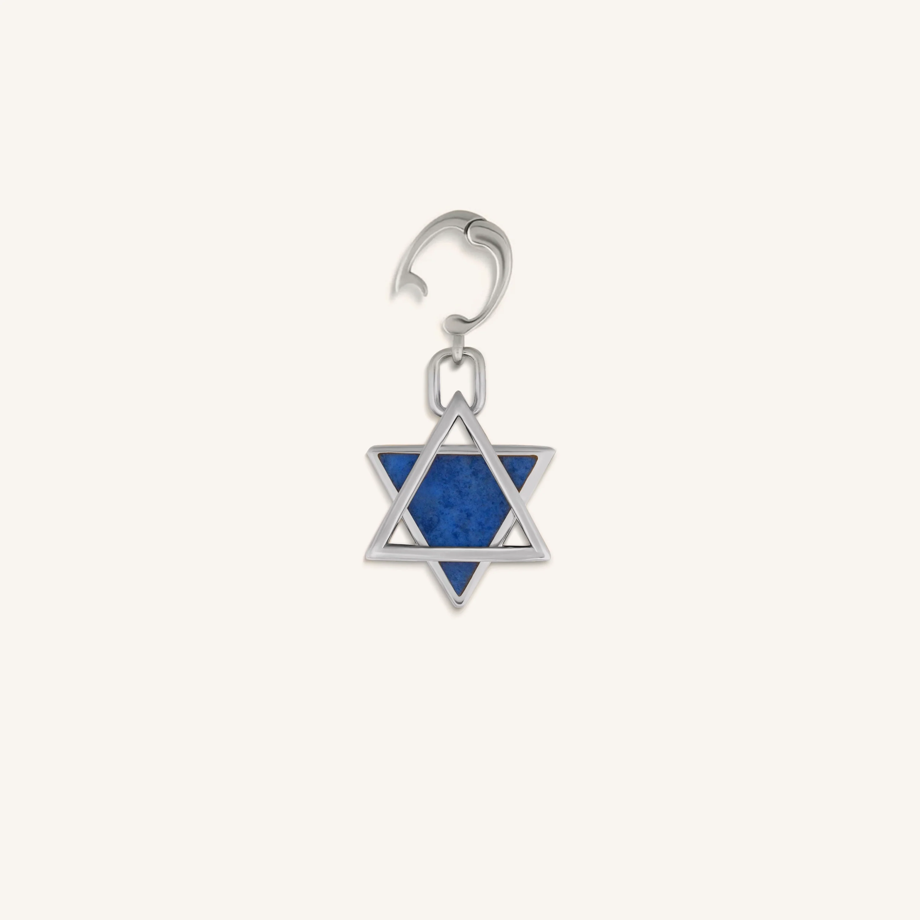 Perceptive Wisdom Lapis Lazuli Star of David Silver Pendant - Image 4