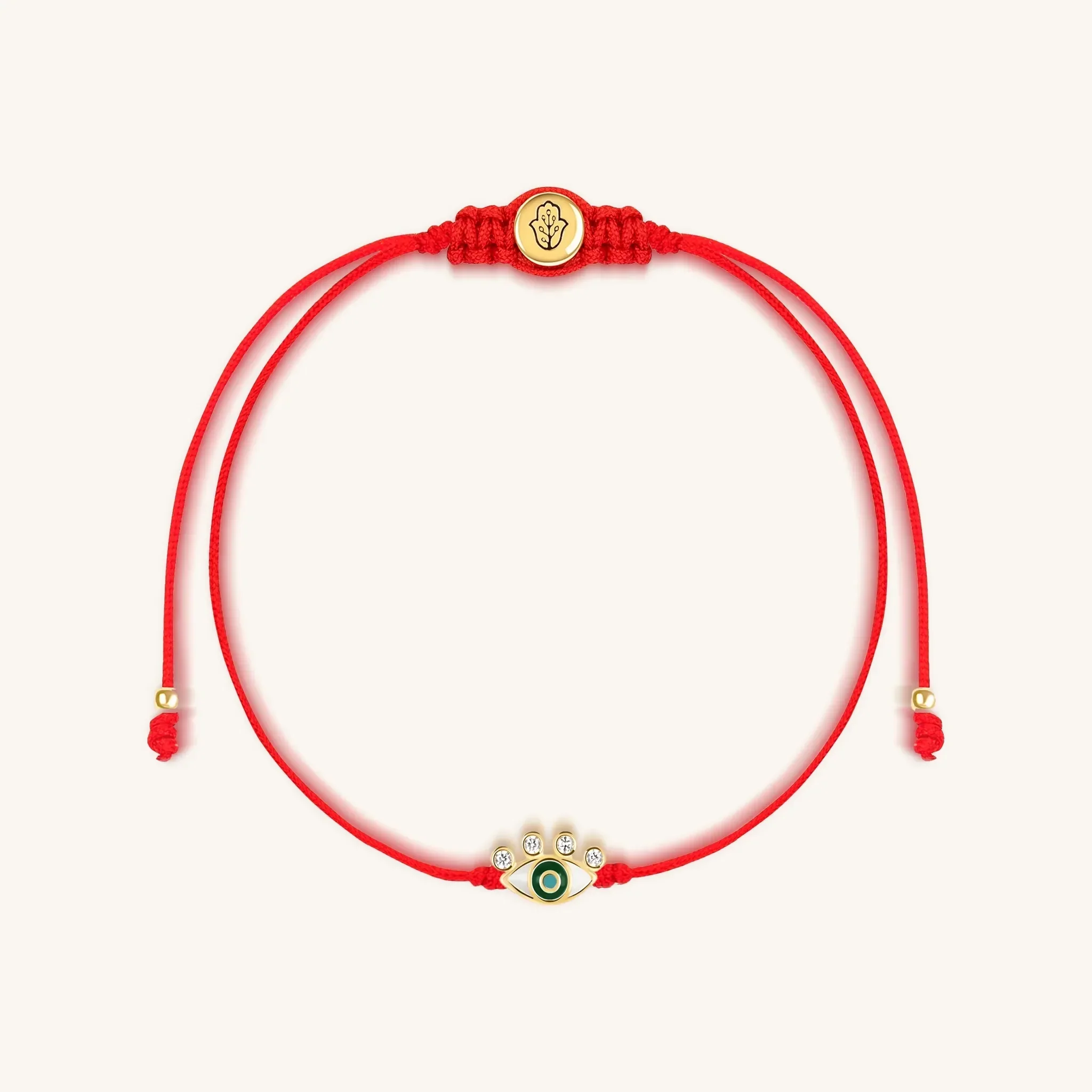 Piercing Gaze - Evil Eye Red String Bracelet