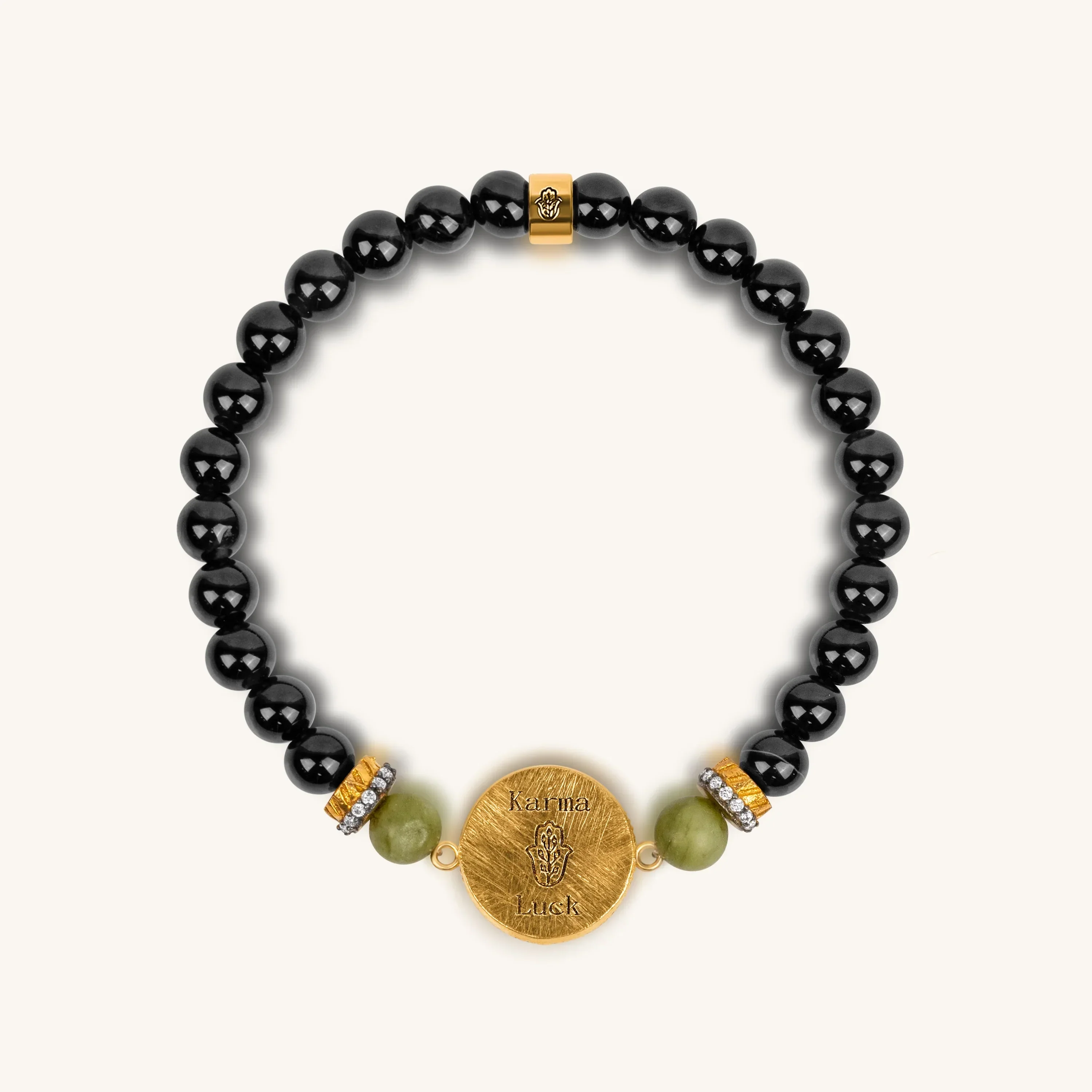 Positivity Magnet Evil Eye Black Onyx & Jade Bracelet - Image 5