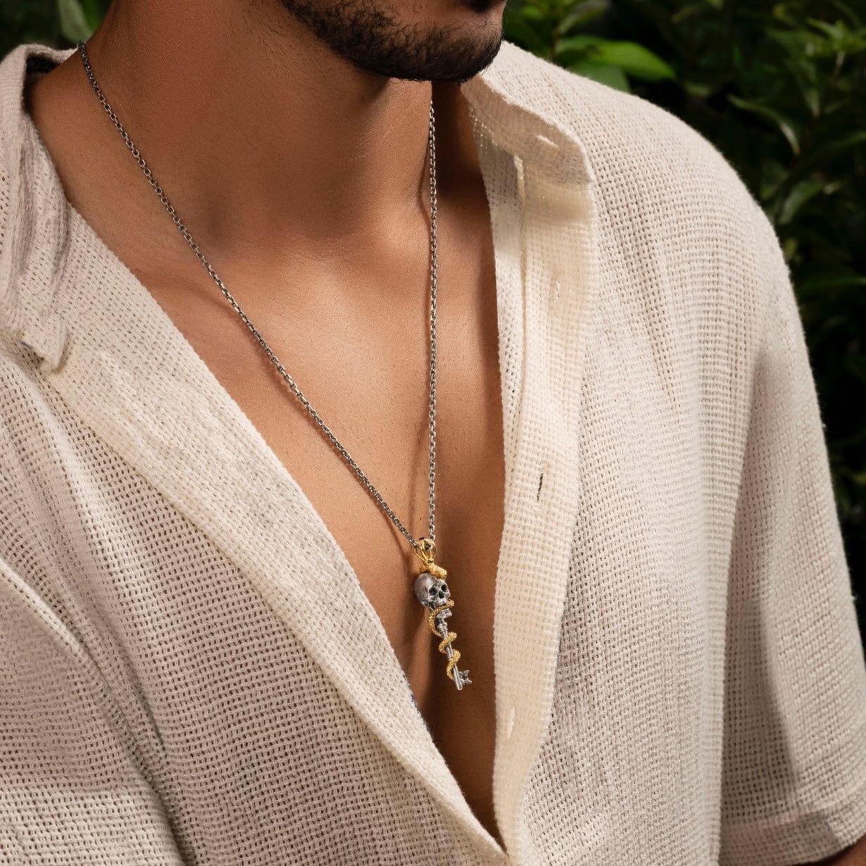 Powerful Guidance - Snake Skull Onyx Necklace - Image 2