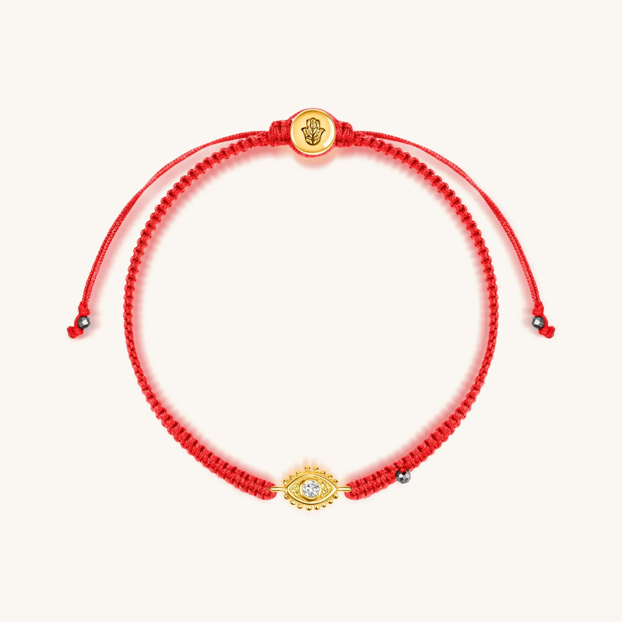 Powerful Protection - Hematite Gold Evil Eye Red String Bracelet