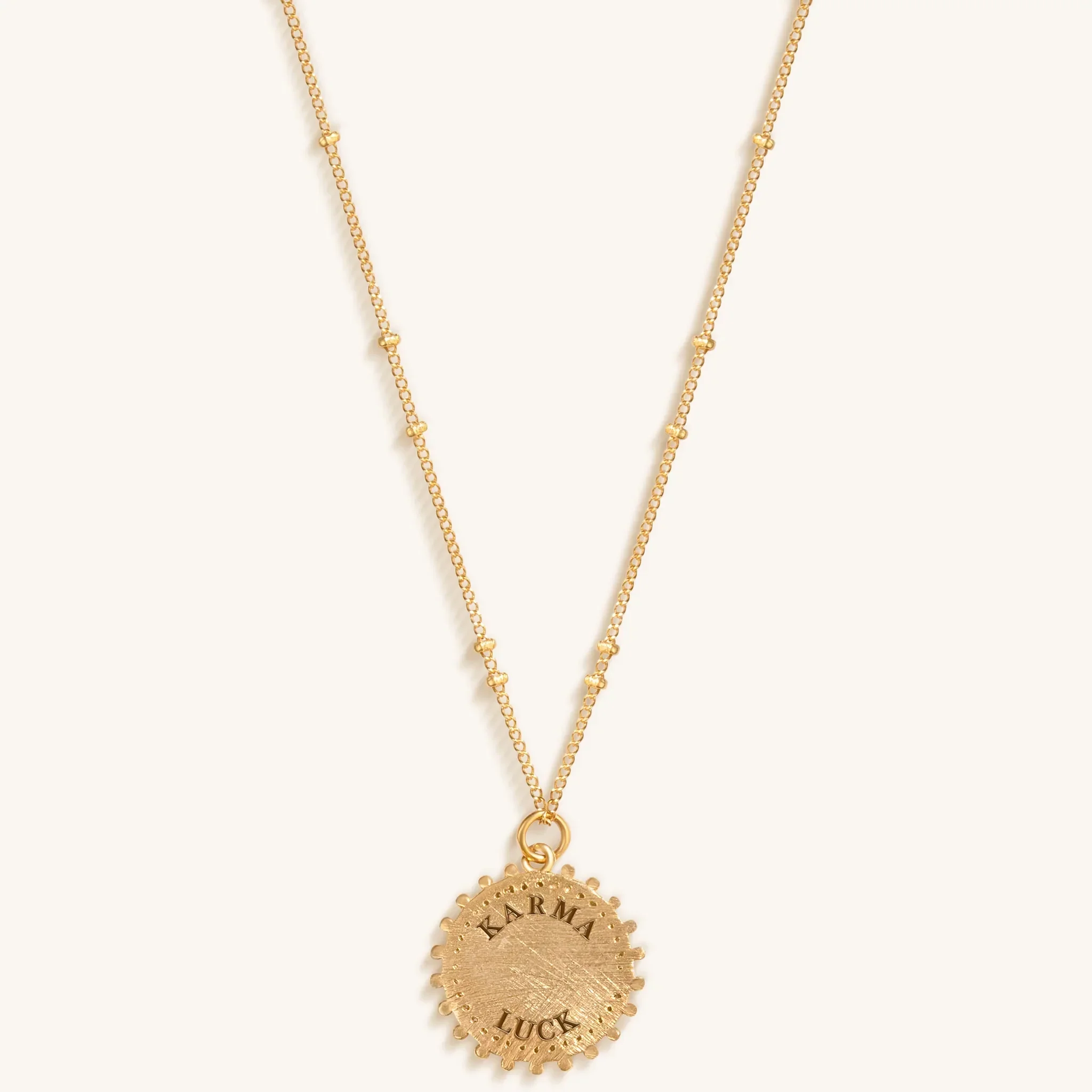 Precious Protection - Gold Plated Hamsa Medallion Necklace - Image 4