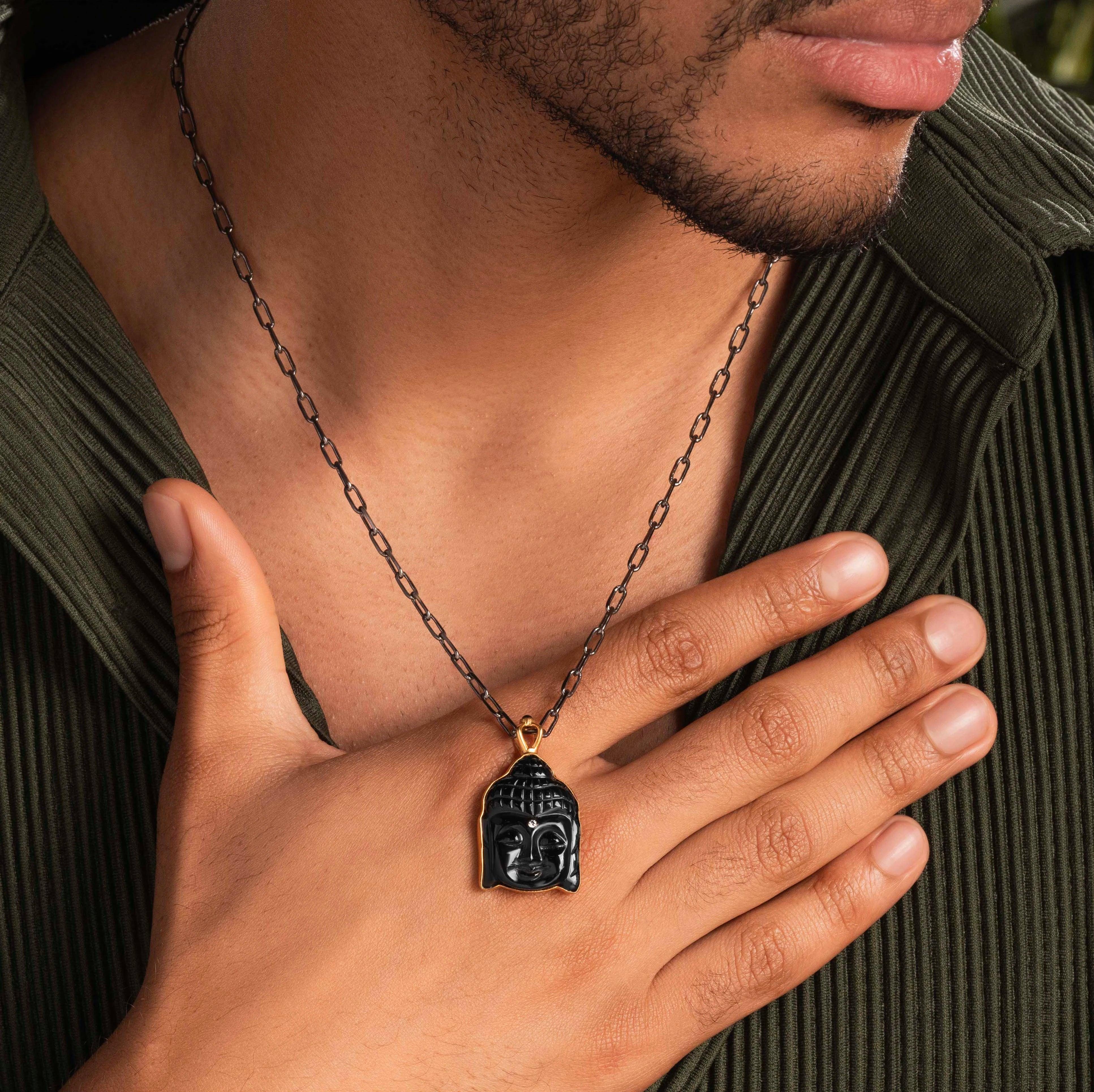 Present Moment Buddha Onyx Pendant - Image 2