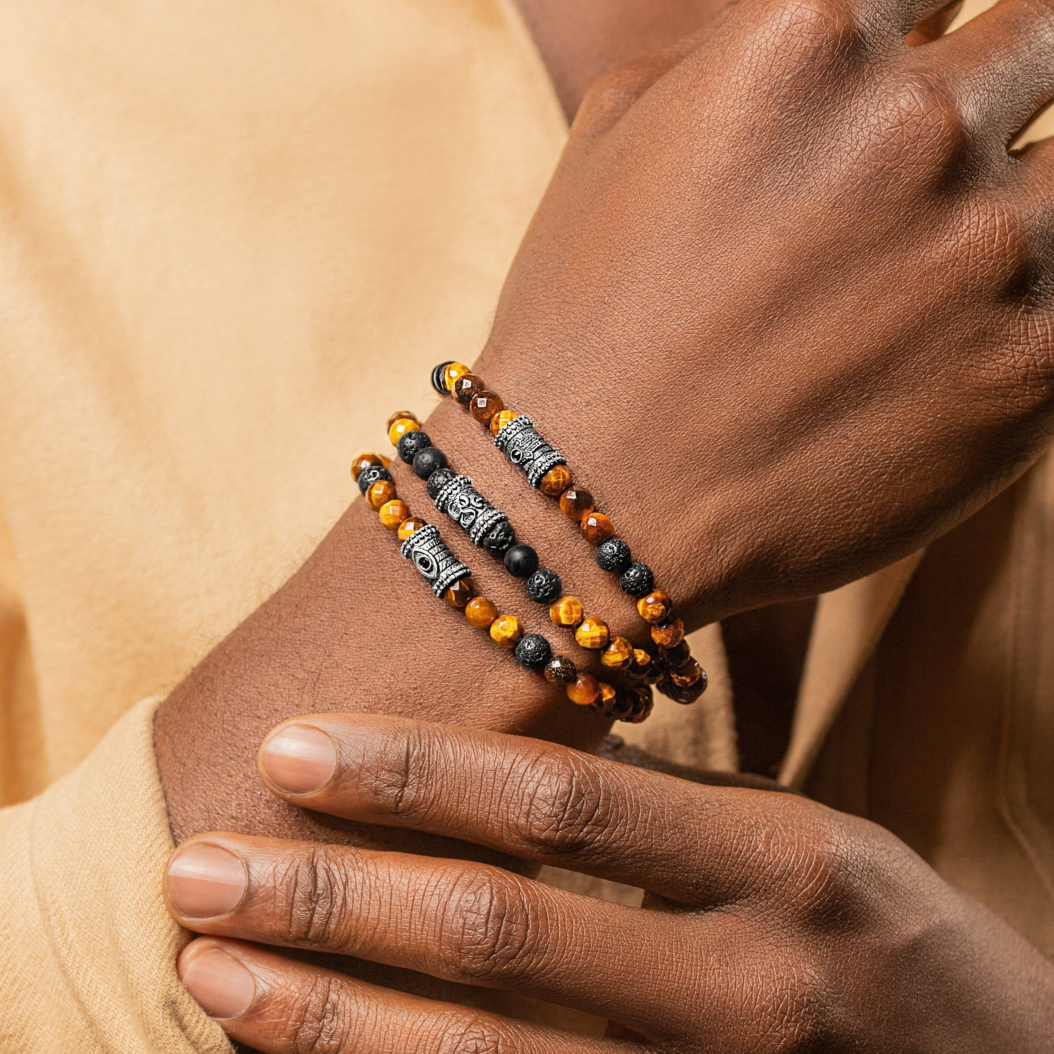 Promising Perspective - Tiger's Eye Lava Onyx Wrap - Image 2