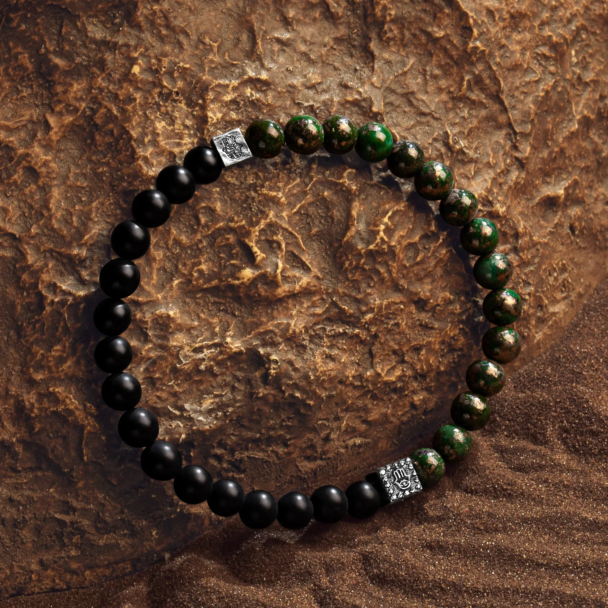 Prosperous Protection - Multi Stone Hamsa Bracelet
