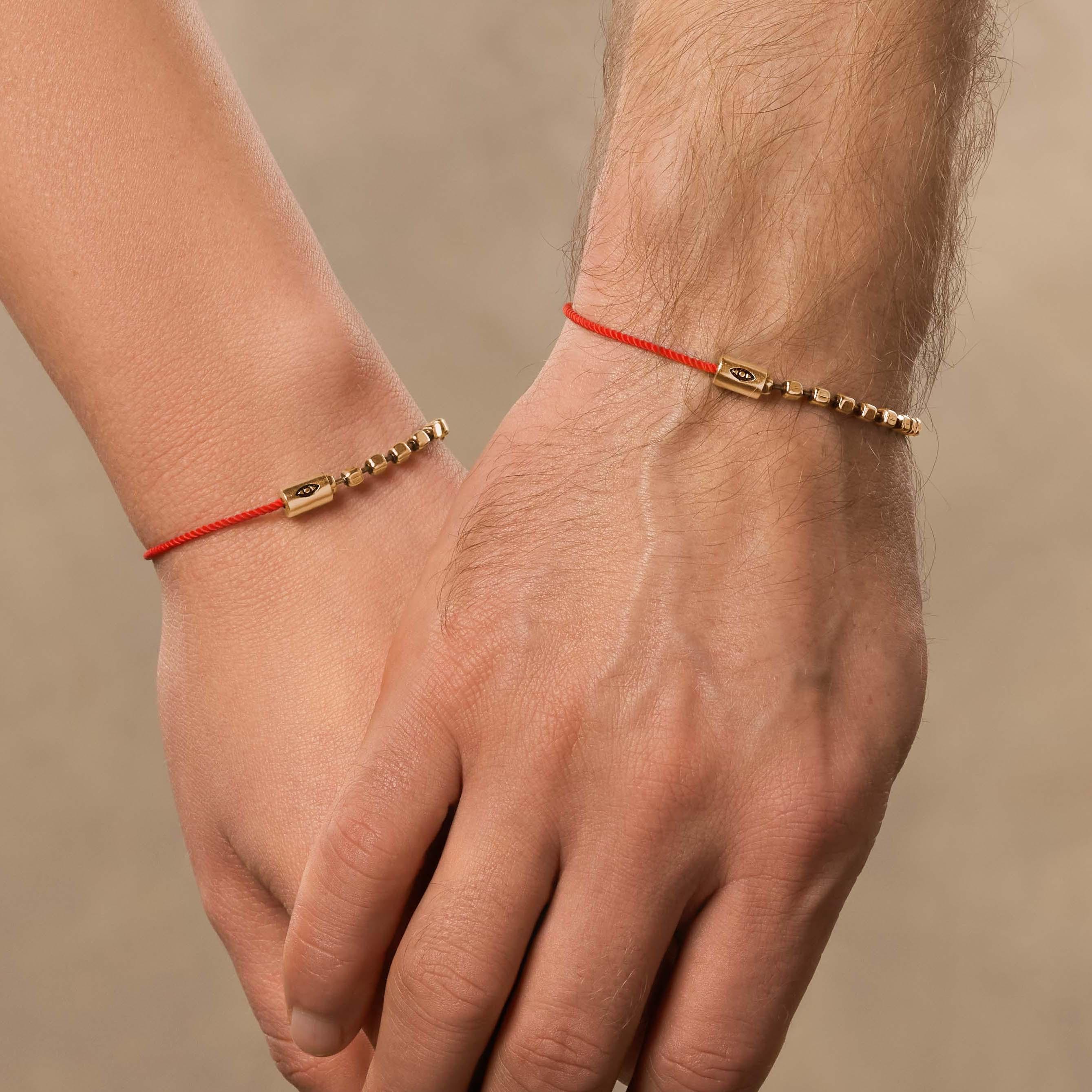 Prosperous Vibration Women's Gold Red String Evil Eye Bracelet - Image 4