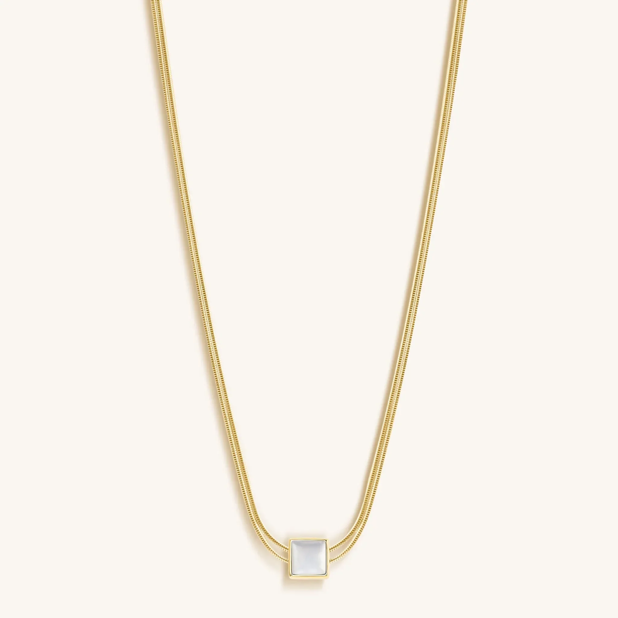 Protect & Balance - Mother of Pearl Evil Eye June Birthstone Necklace - Image 4