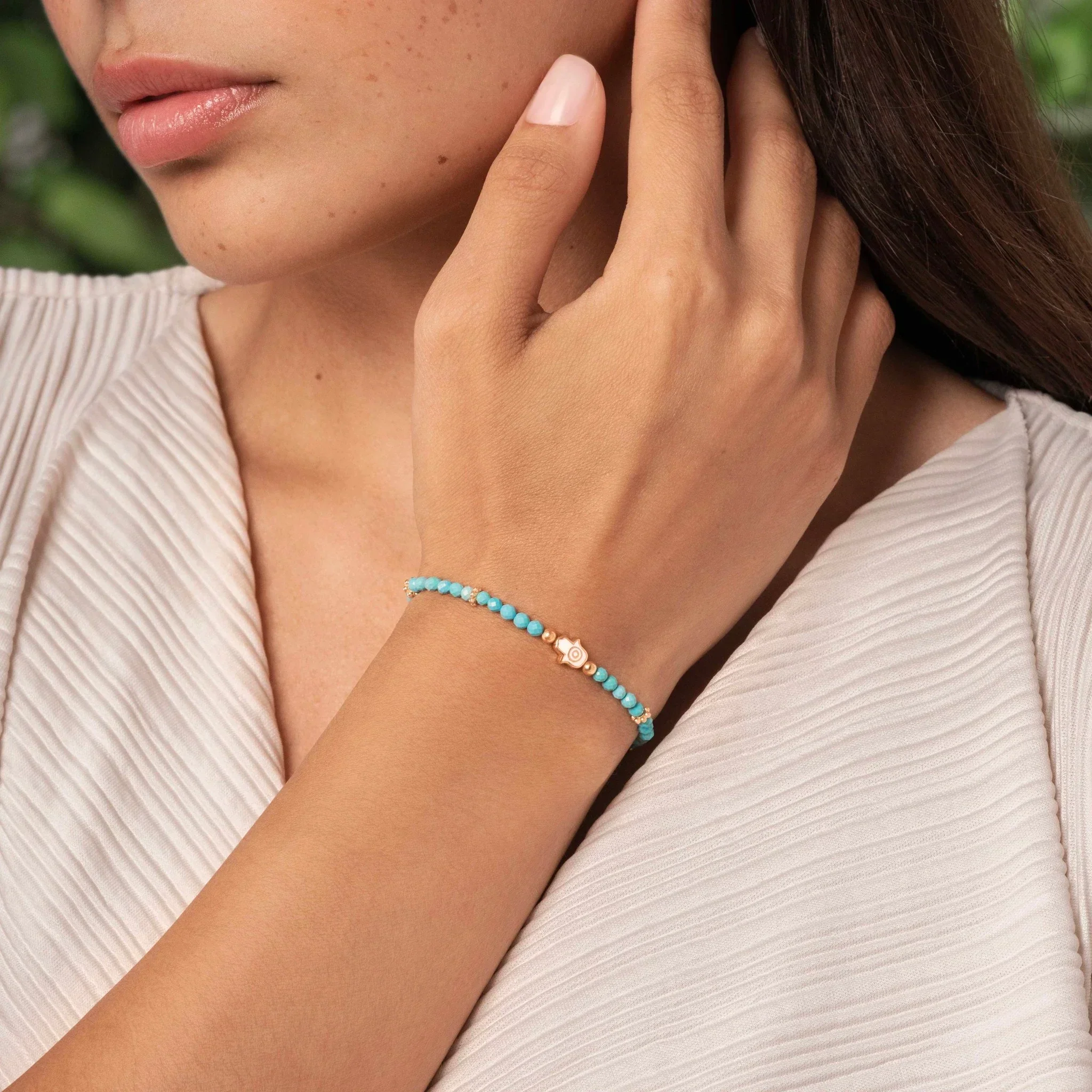 Protected Blessings Turquoise Hamsa Bracelet - Image 2