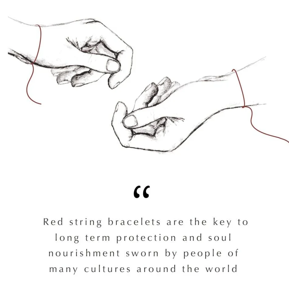 Protected by Love - Red String Heart Charm Bracelet - Image 3