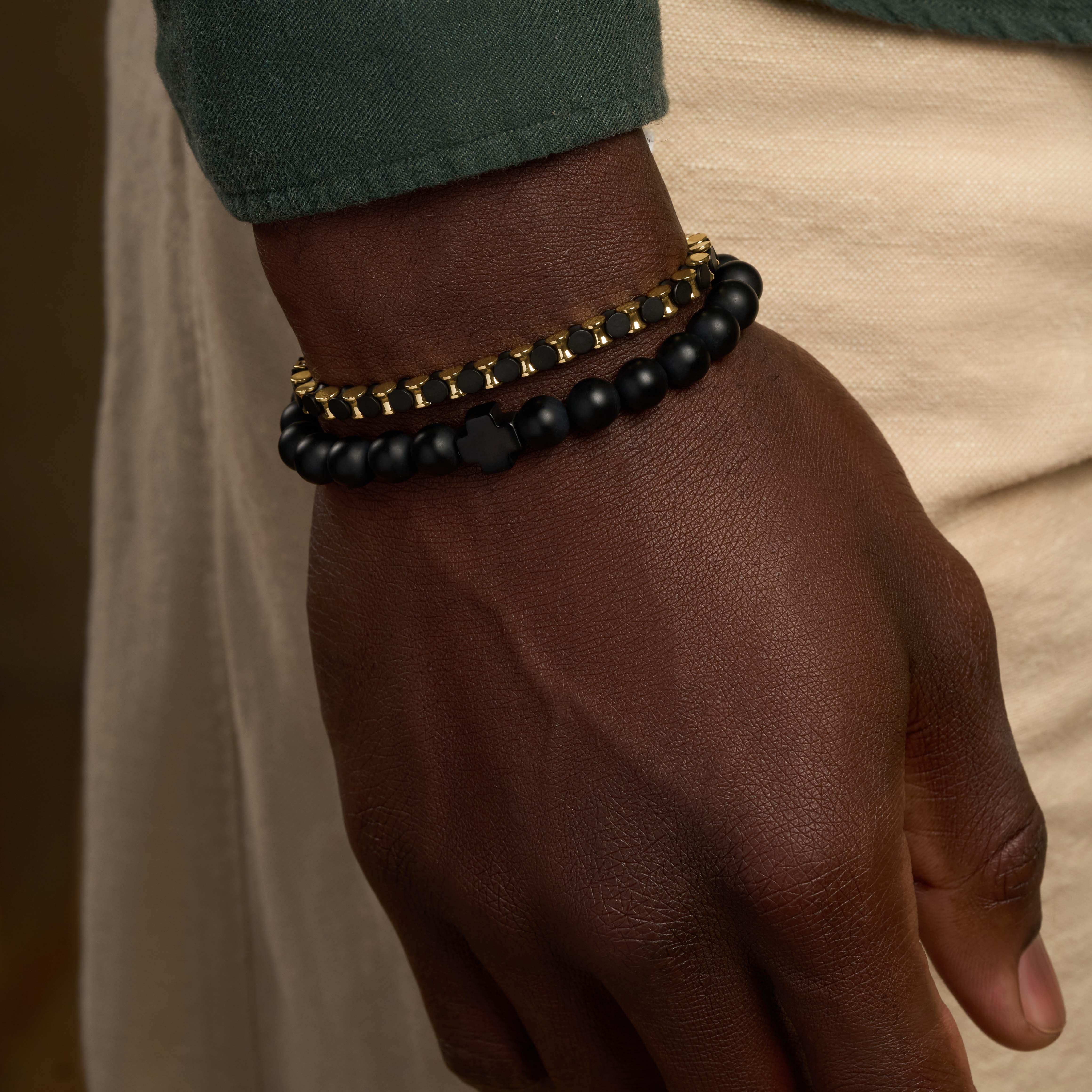 Protected Faith Black Onyx Cross Bracelet - Image 2