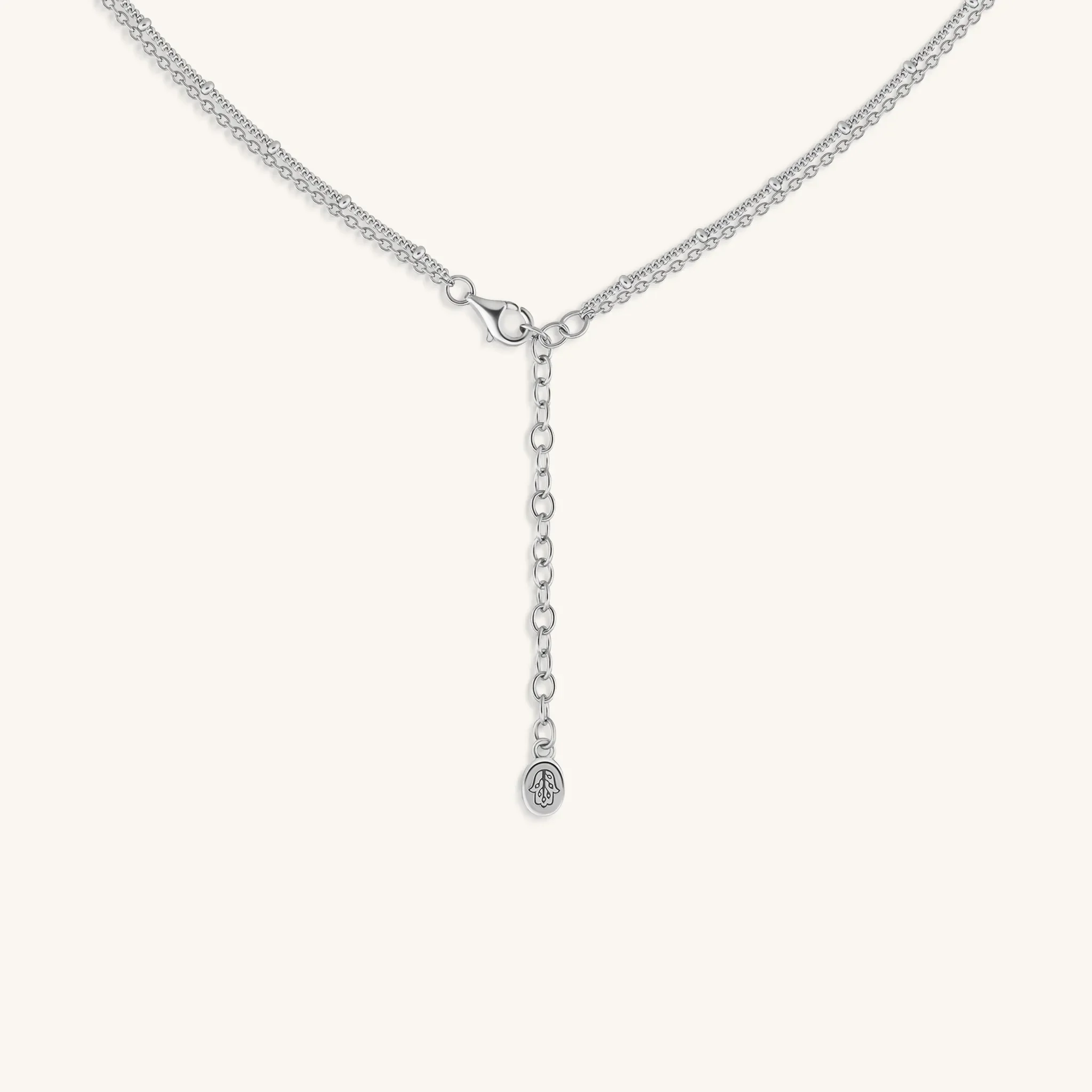 Protected in Faith - Silver Hamsa Star of David Necklace - Image 3