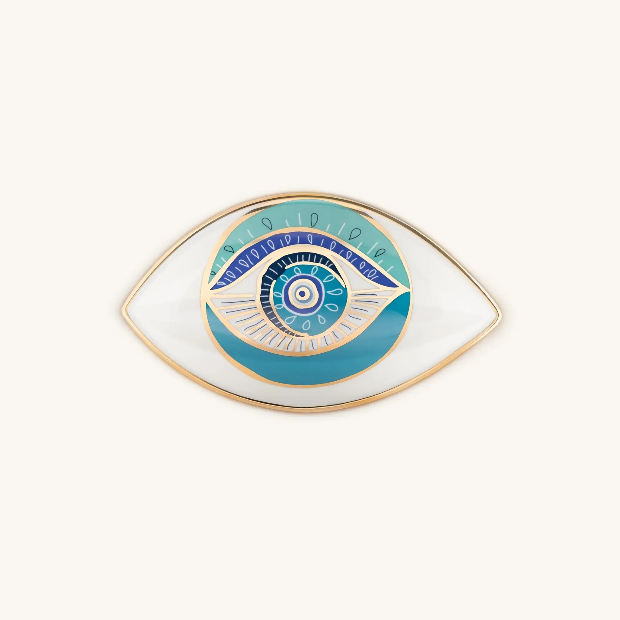 Protected with Positivity - Evil Eye Ceramic Plate - Image 2
