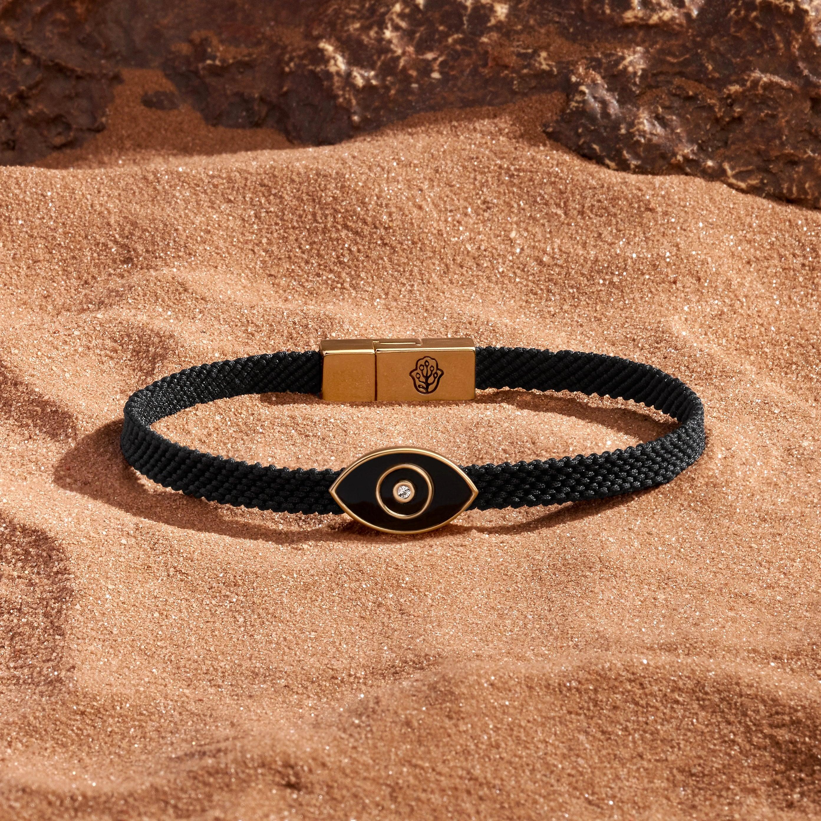 Protective Gaze Onyx Evil Eye Black String Bracelet