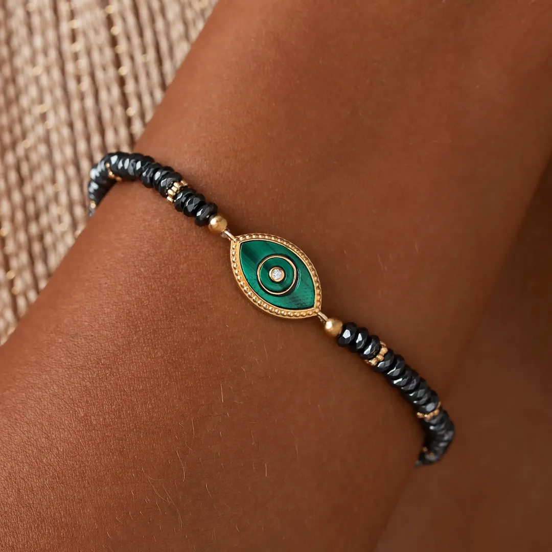 Protective Harmony – Hematite & Malachite Bracelet - Image 2