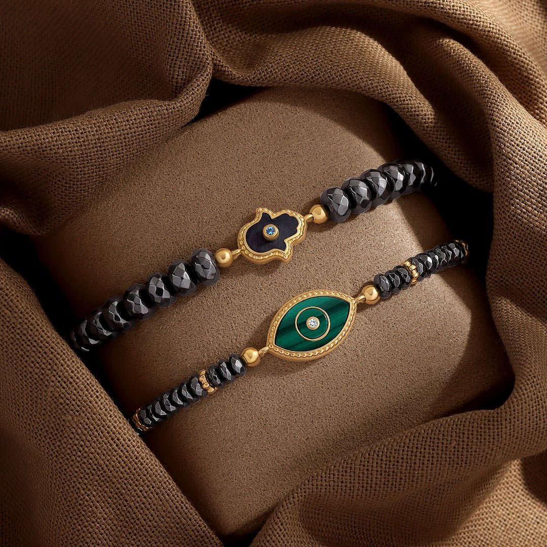 Protective Harmony – Hematite & Malachite Bracelet - Image 5