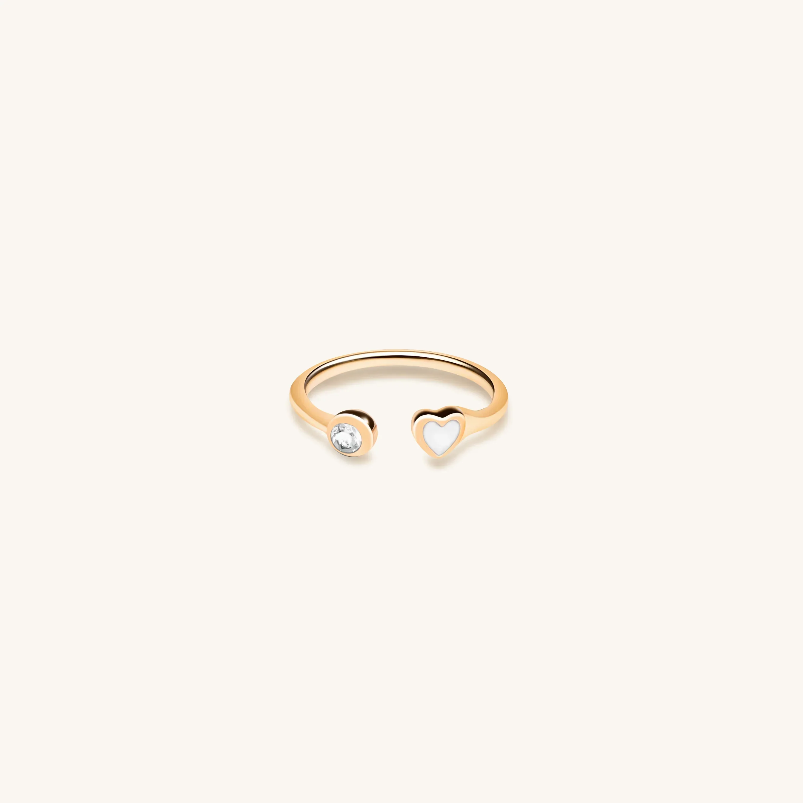 Pure Love - Heart Petite Gold Ring - Image 3