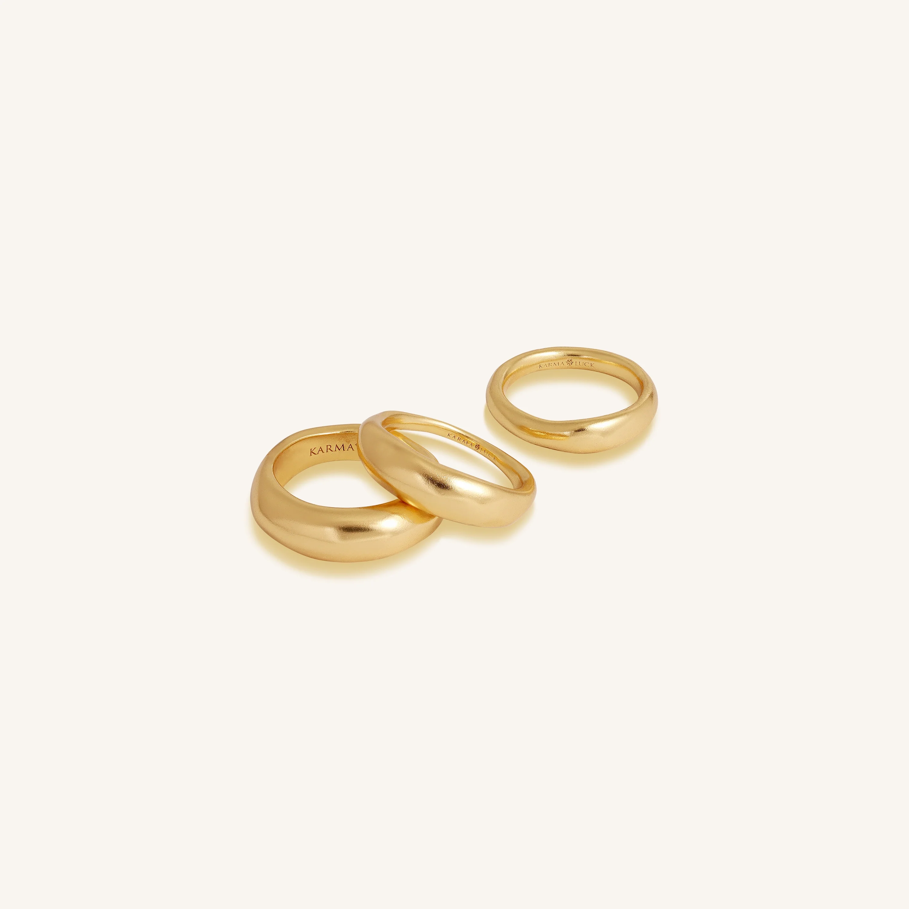 Radiant Flow Gold Ring Stack - Image 4