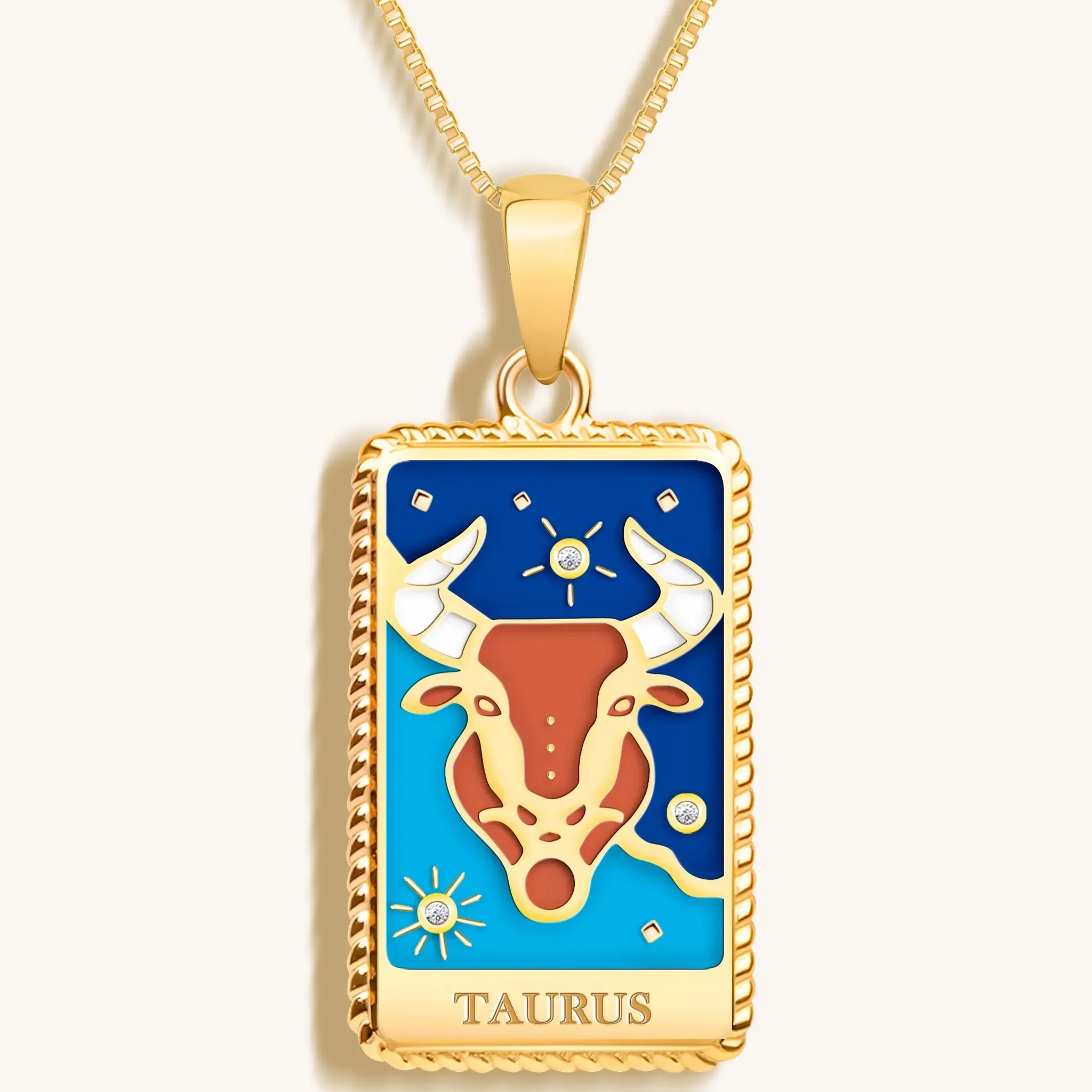 Remarkable Persistence - Taurus Card Necklace