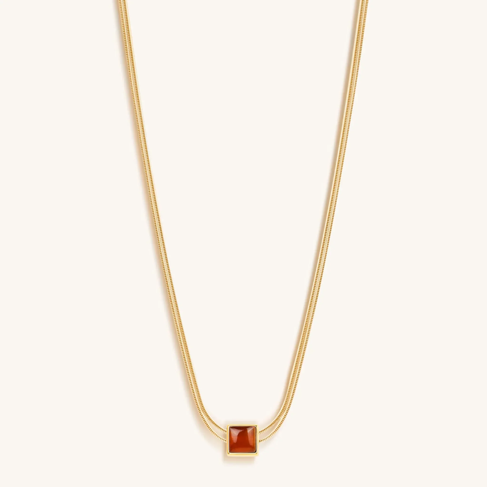 Renew & Energize - Garnet Evil Eye January Birthstone Necklace - Image 3