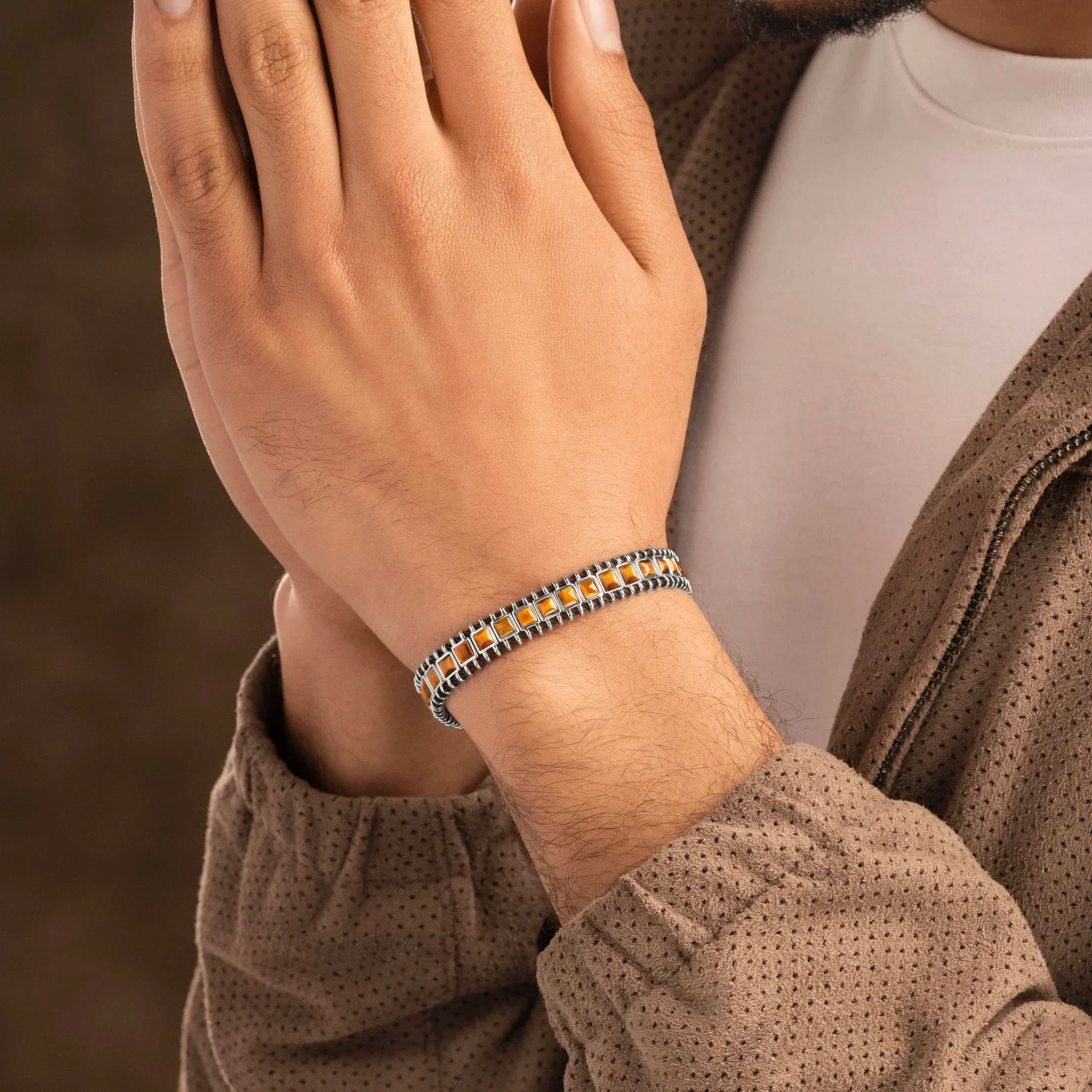 Rooted Ascension - Tiger's Eye Magnetic Bracelet - Image 2