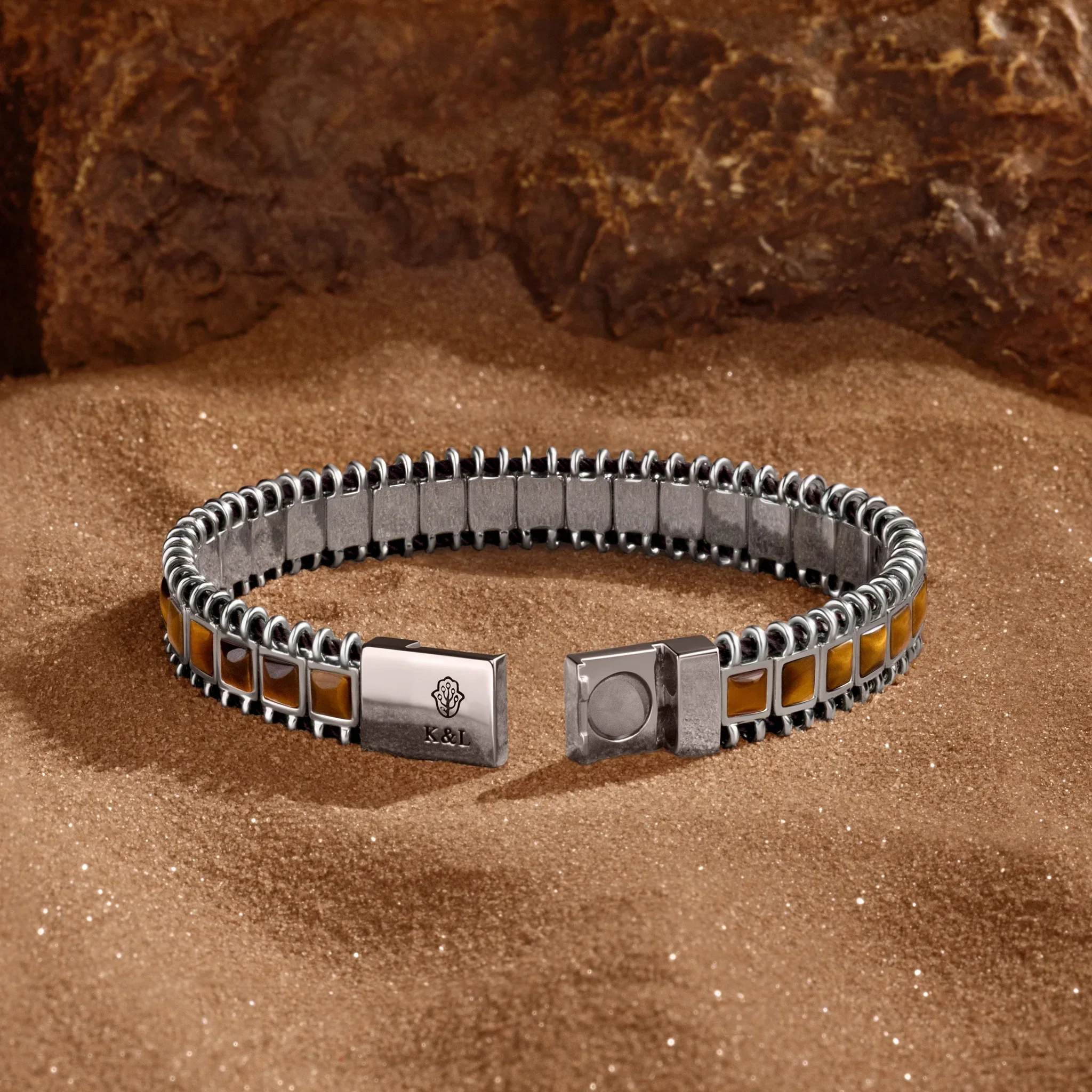 Rooted Ascension - Tiger's Eye Magnetic Bracelet - Image 3