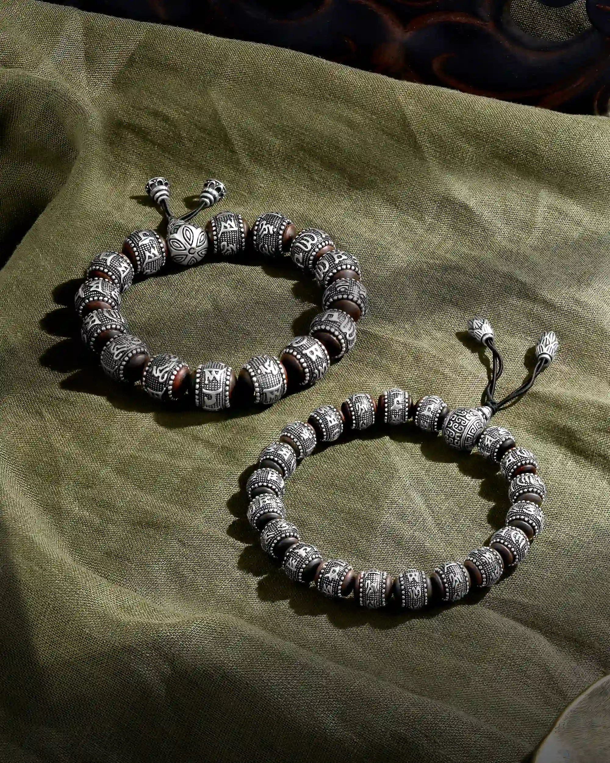Rooted in Spirituality - Agarwood Mantra Bracelet - Image 3