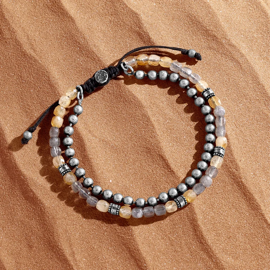 Sacred Ascent – Labradorite & Citrine Men’s Bracelet