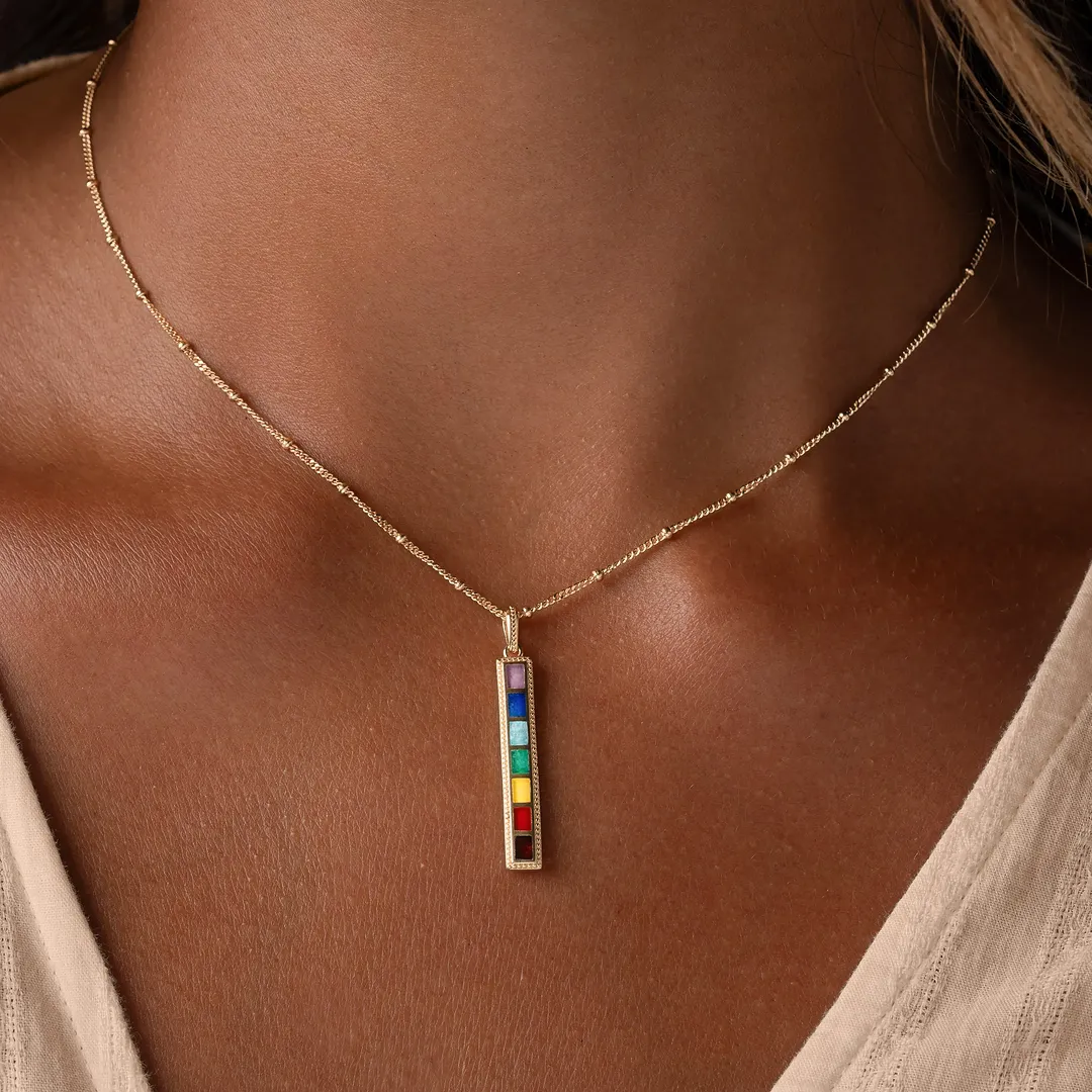 Sacred Flow – Seven Chakra Energy Necklace - Image 2