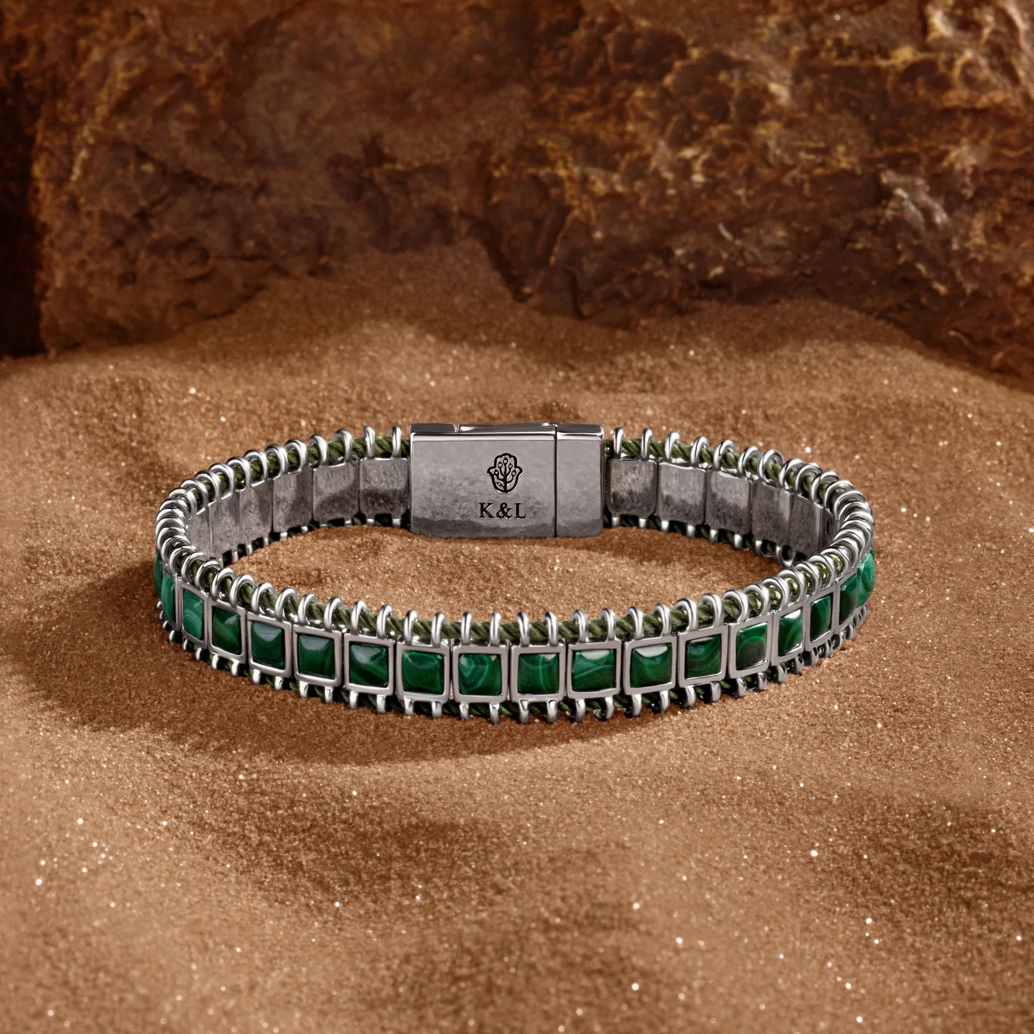 Sacred Grounding - Magnetic Green String Bracelet