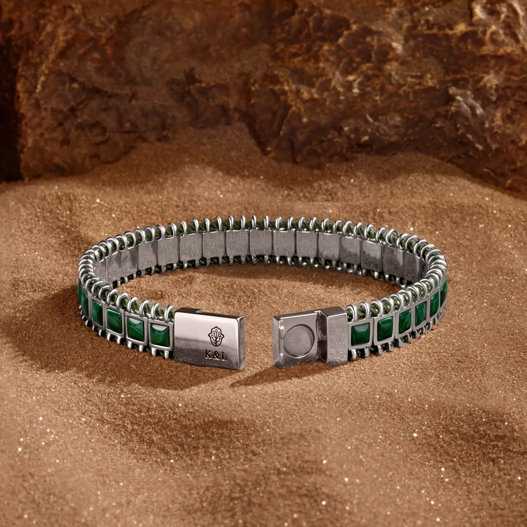 Sacred Grounding - Magnetic Green String Bracelet - Image 3