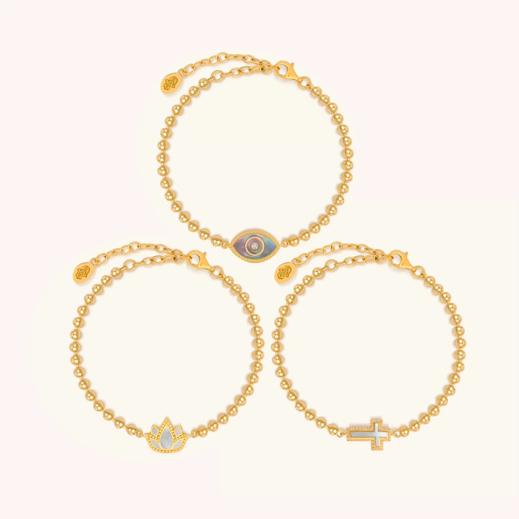 Sacred Harmony Mother of Pearl Bracelet Set