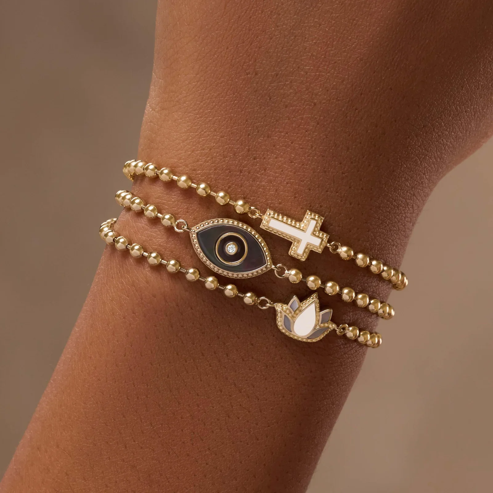 Sacred Harmony Mother of Pearl Bracelet Set - Image 2