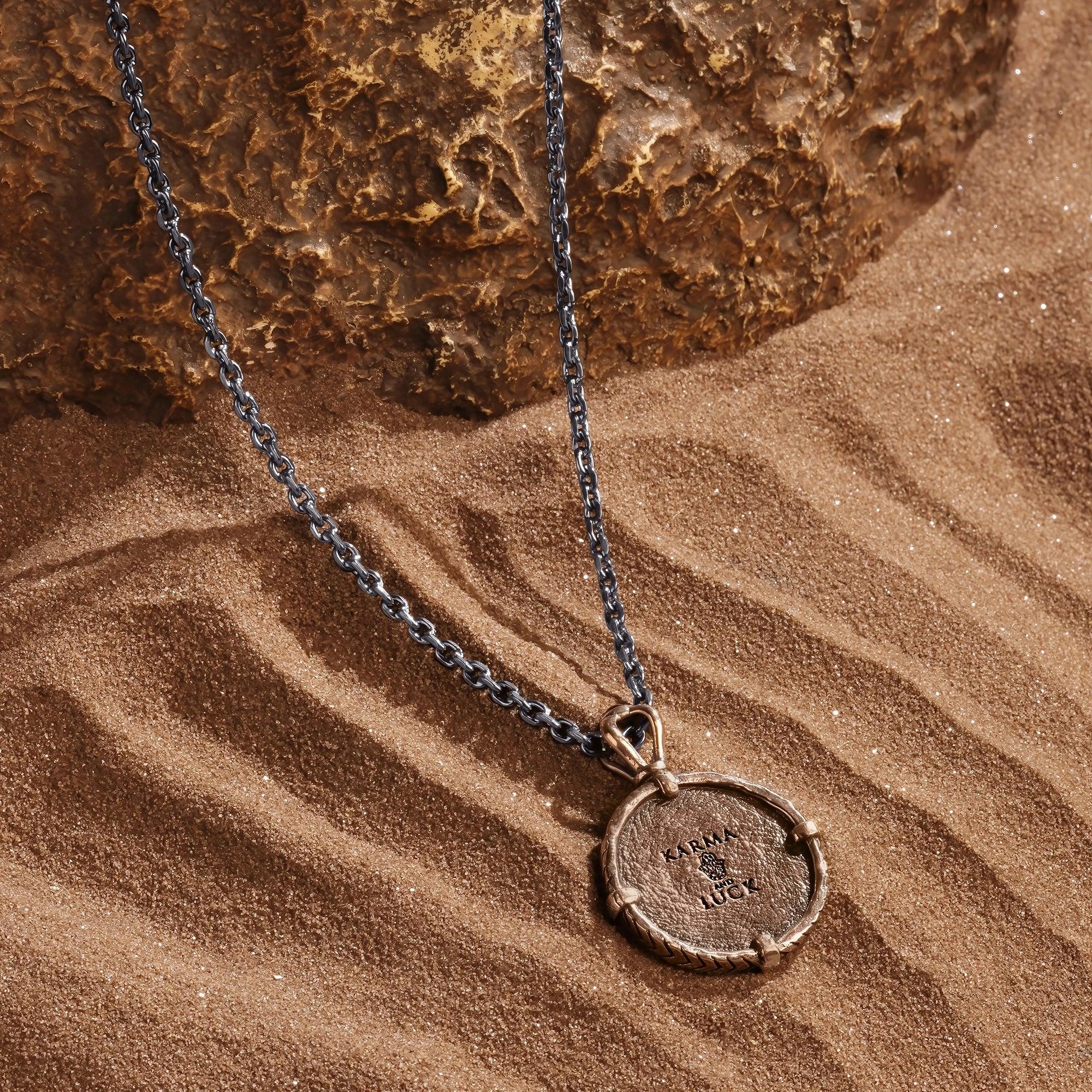 Sacred Service - Onyx Augustus Caesar Coin Necklace - Image 4